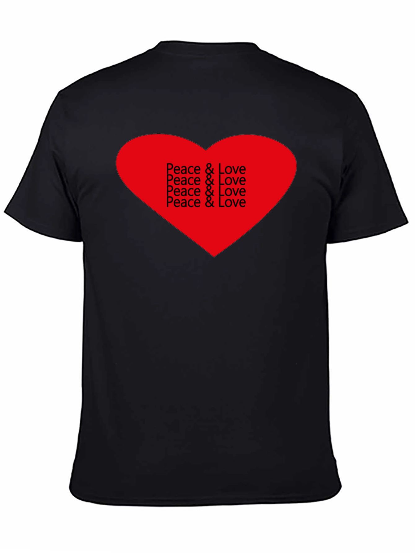 Peace & Love Heart Graphic T-Shirt