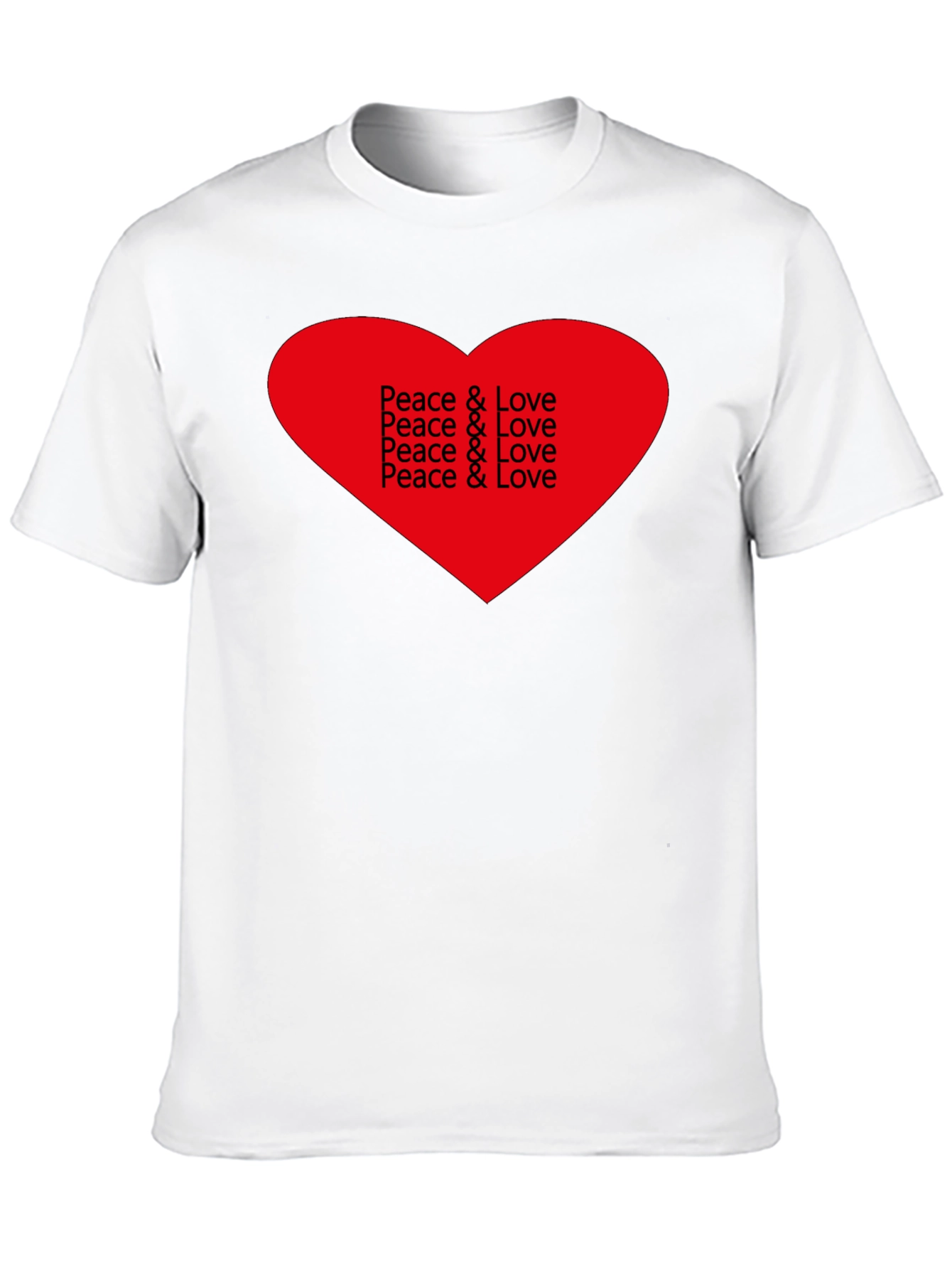 Peace & Love Heart Graphic T-Shirt