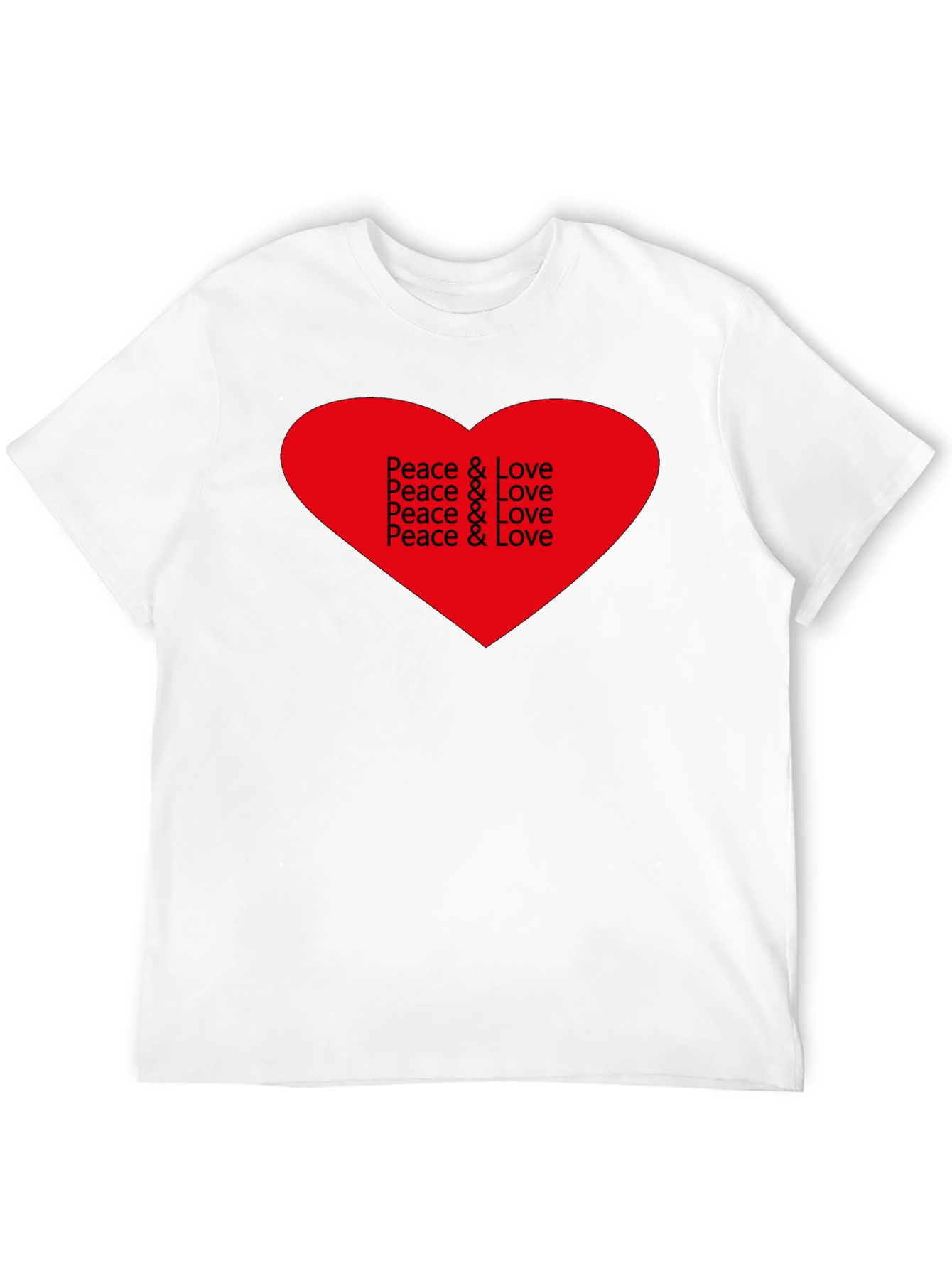 Peace & Love Heart Graphic T-Shirt