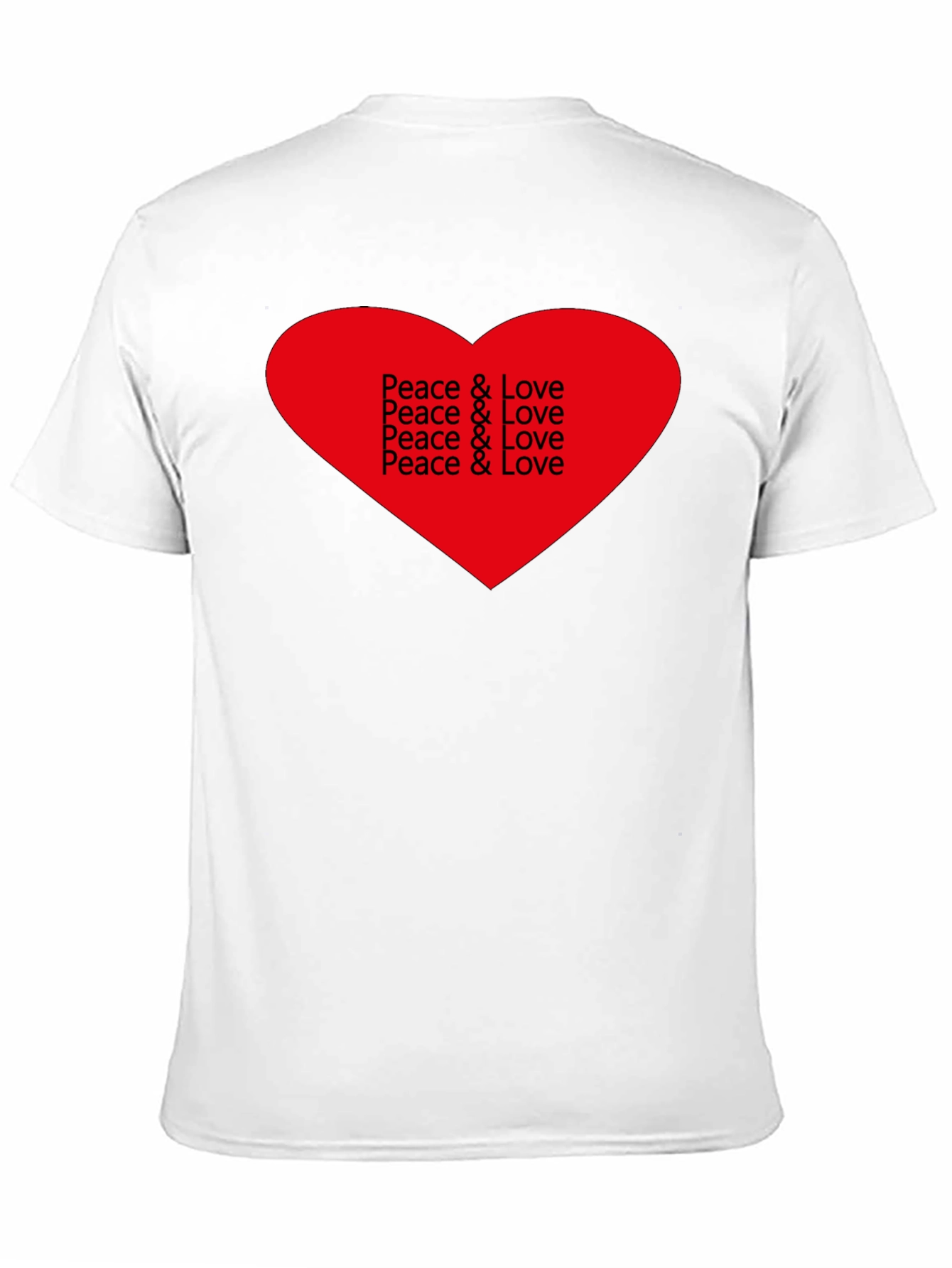 Peace & Love Heart Graphic T-Shirt