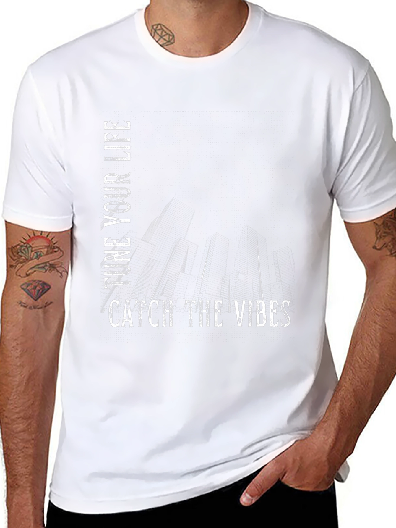 Tune Your Life Catch The Vibes Graphic Tee
