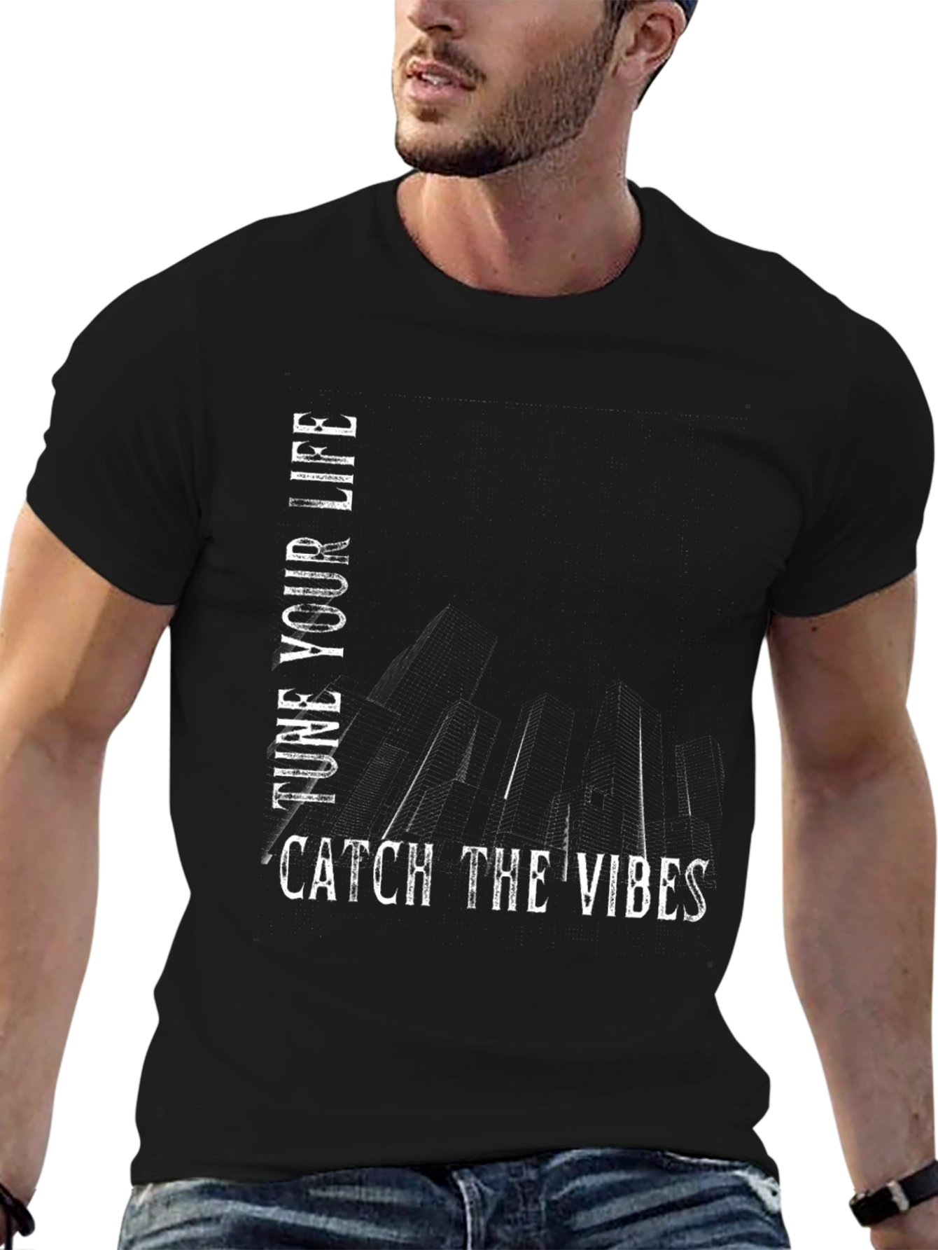 Tune Your Life Catch The Vibes Graphic Tee
