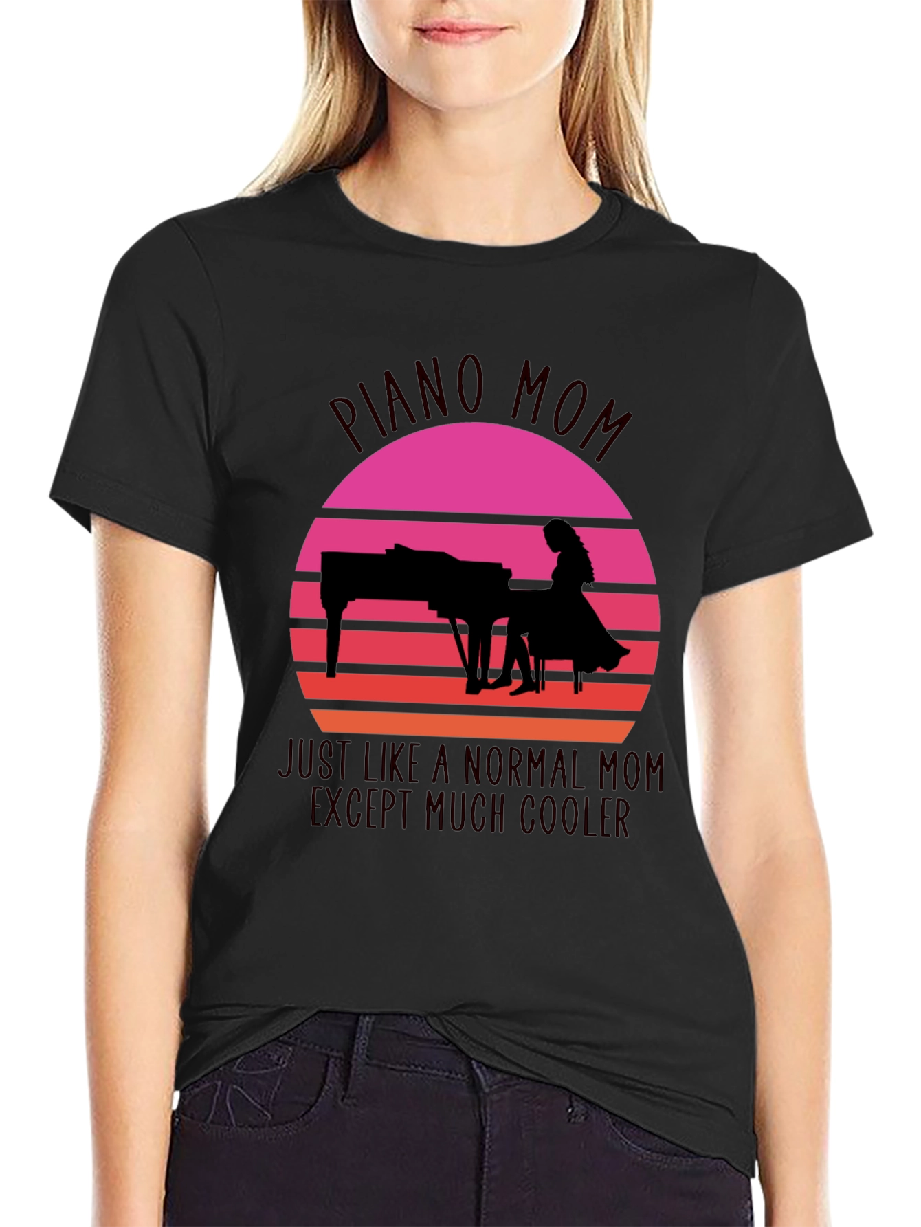 Piano Mom T-Shirt - Musical Gift
