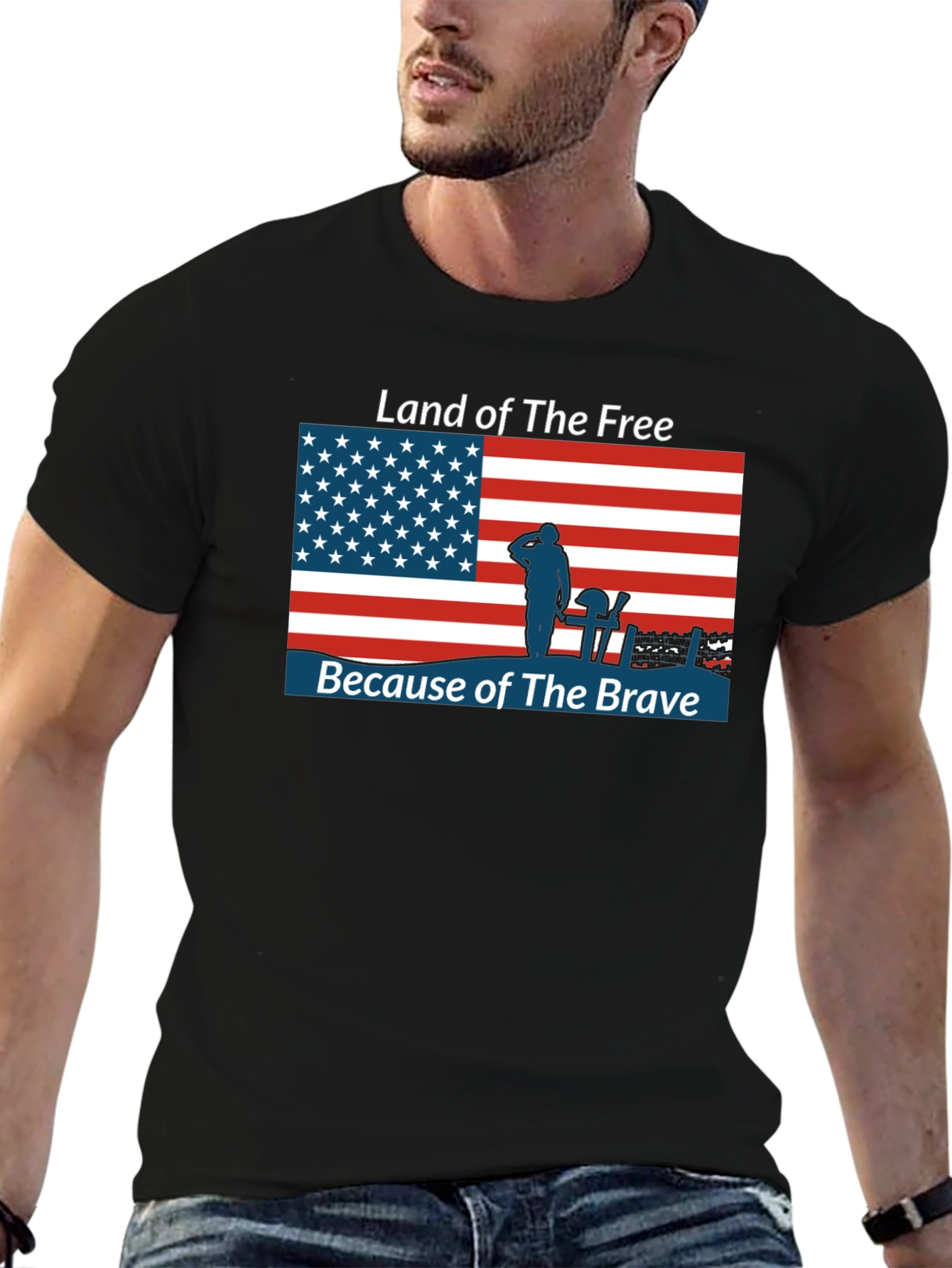 Land of the Free T-Shirt Patriotic USA Flag