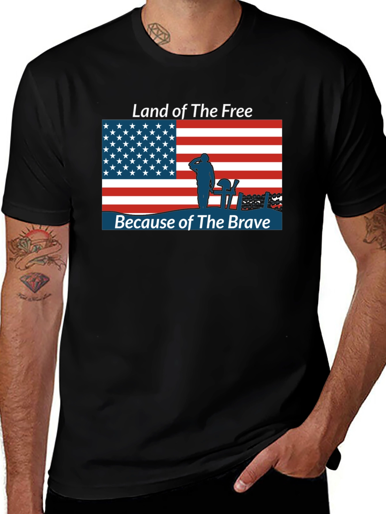 Land of the Free T-Shirt Patriotic USA Flag
