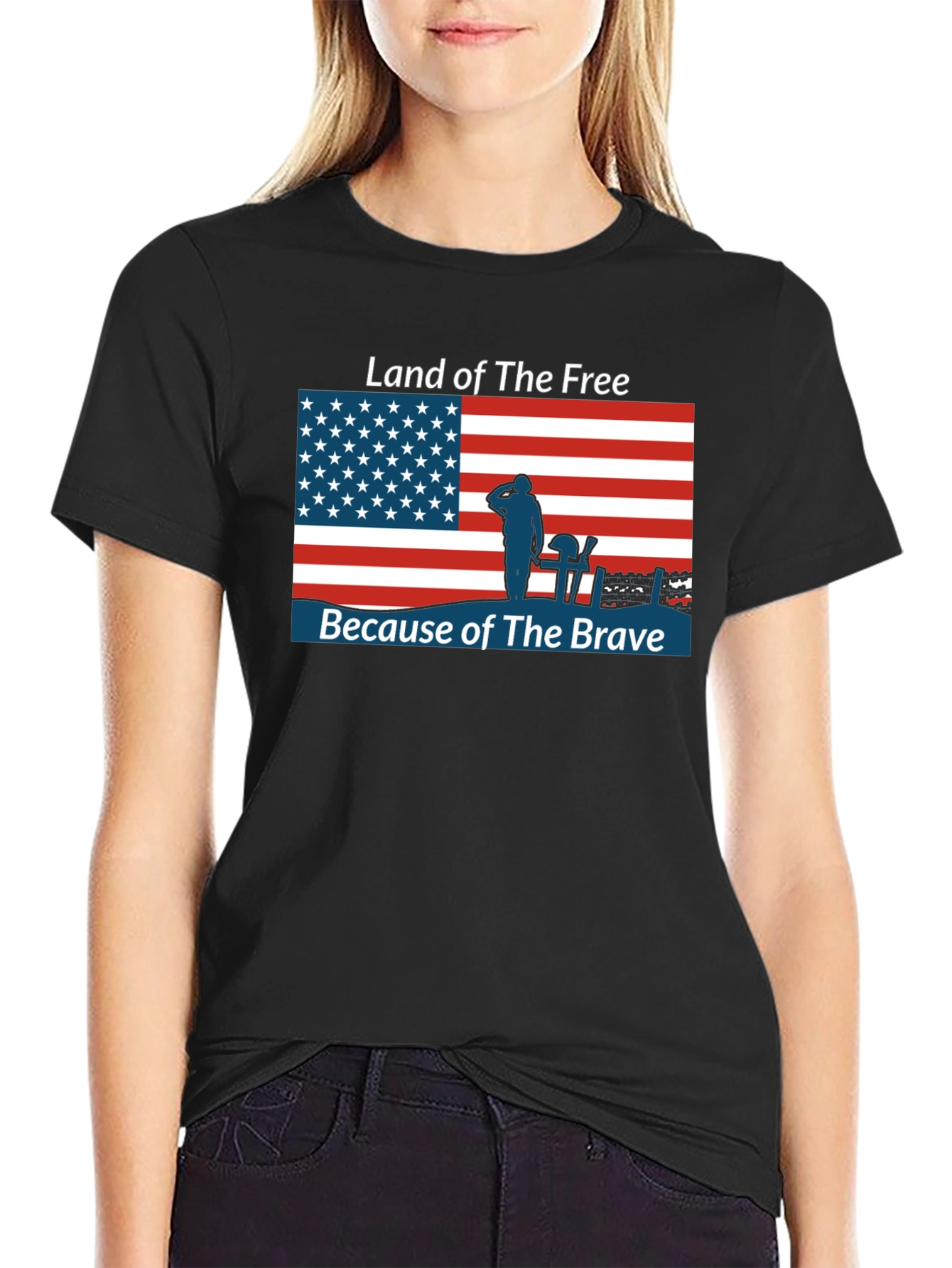 Land of the Free T-Shirt Patriotic USA Flag