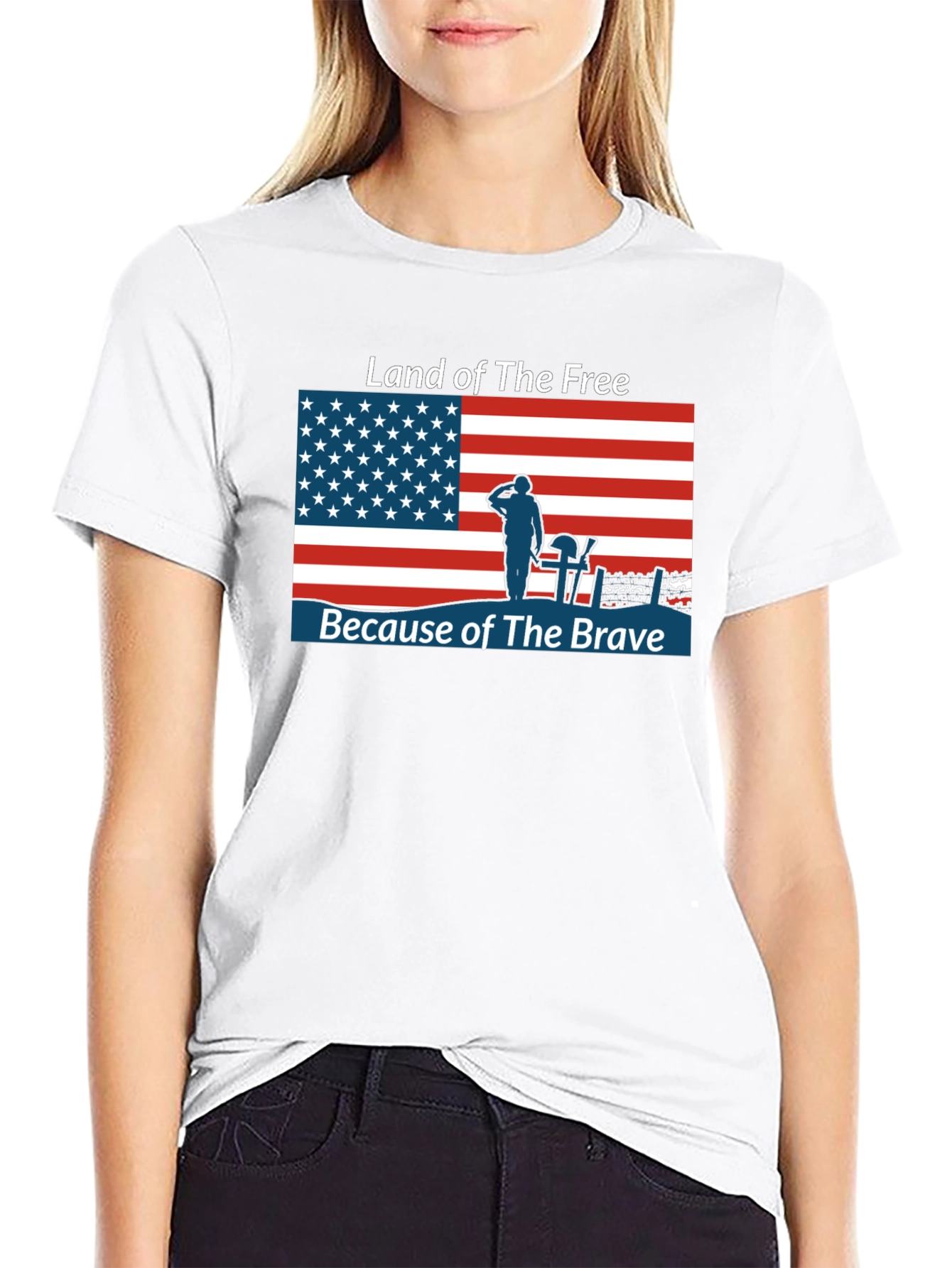 Land of the Free T-Shirt Patriotic USA Flag