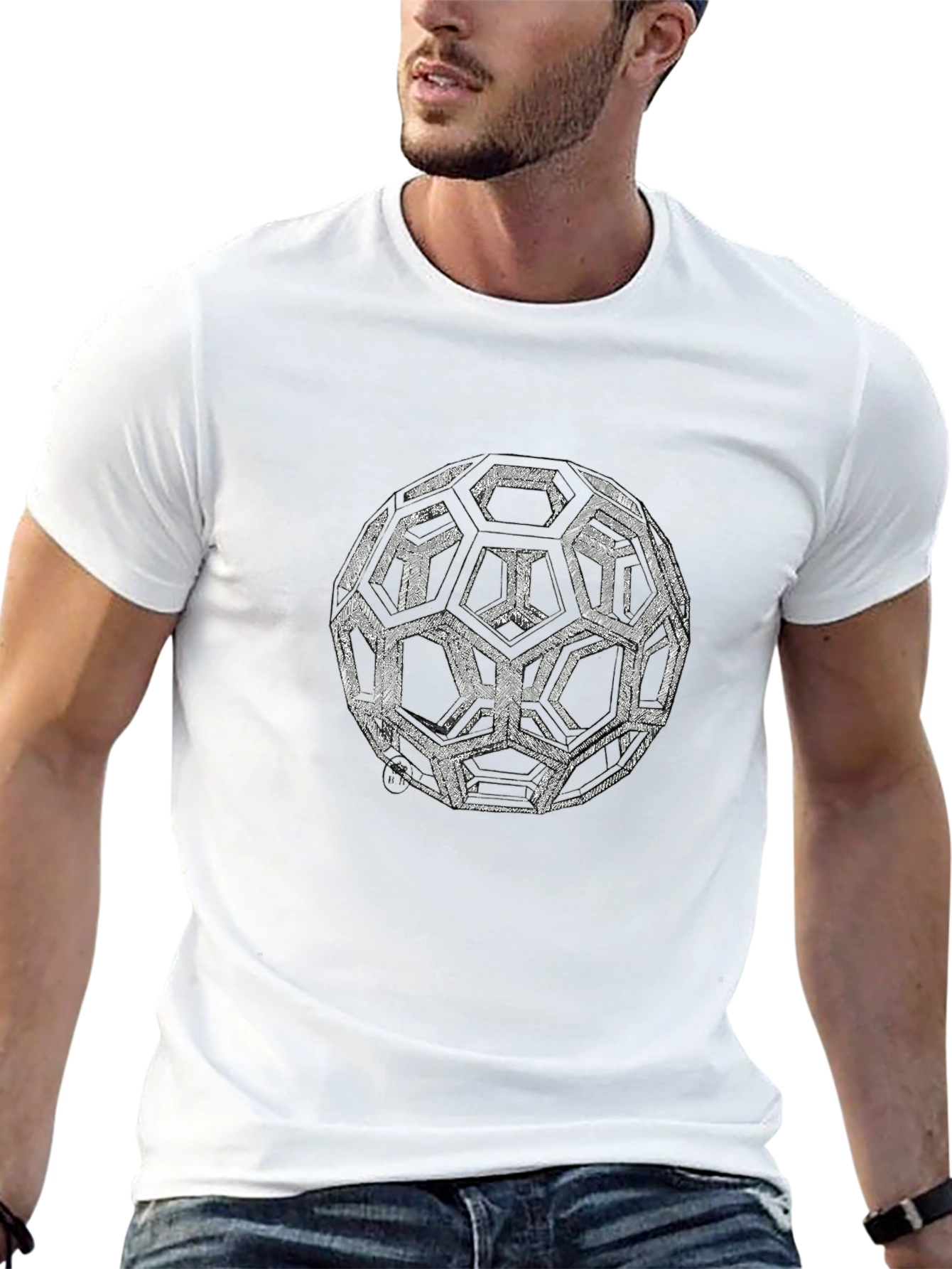 Geometric Sphere Graphic T-Shirt - Modern Style