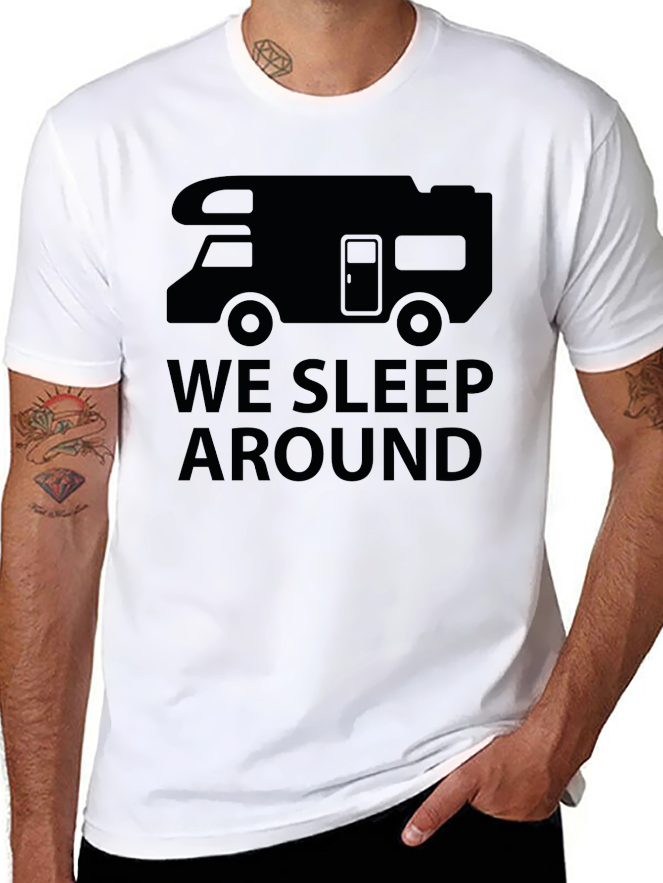 We Sleep Around RV Camping T-Shirt
