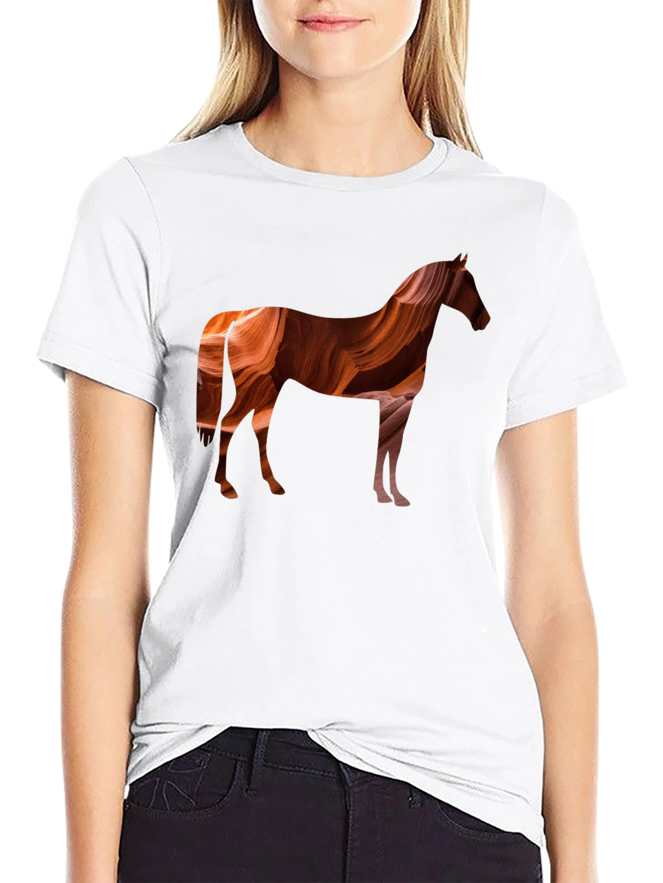 Abstract Canyon Horse Graphic Tee