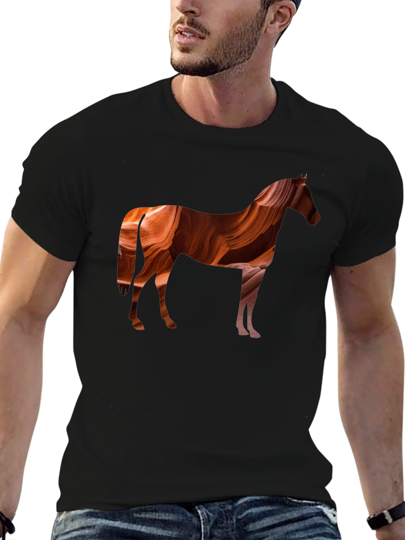 Abstract Canyon Horse Graphic Tee