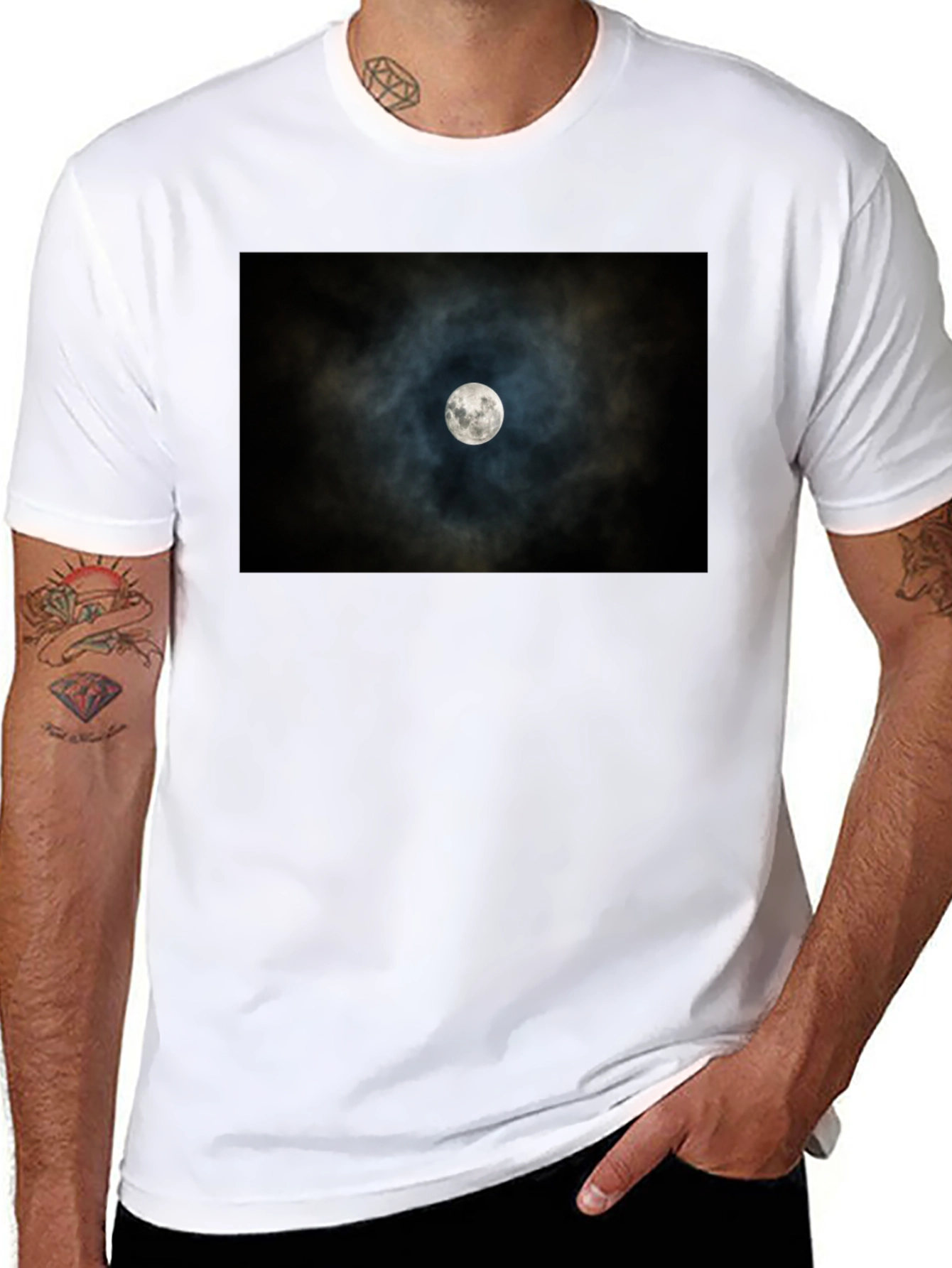 Lunar Eclipse Black Tee - Celestial Style