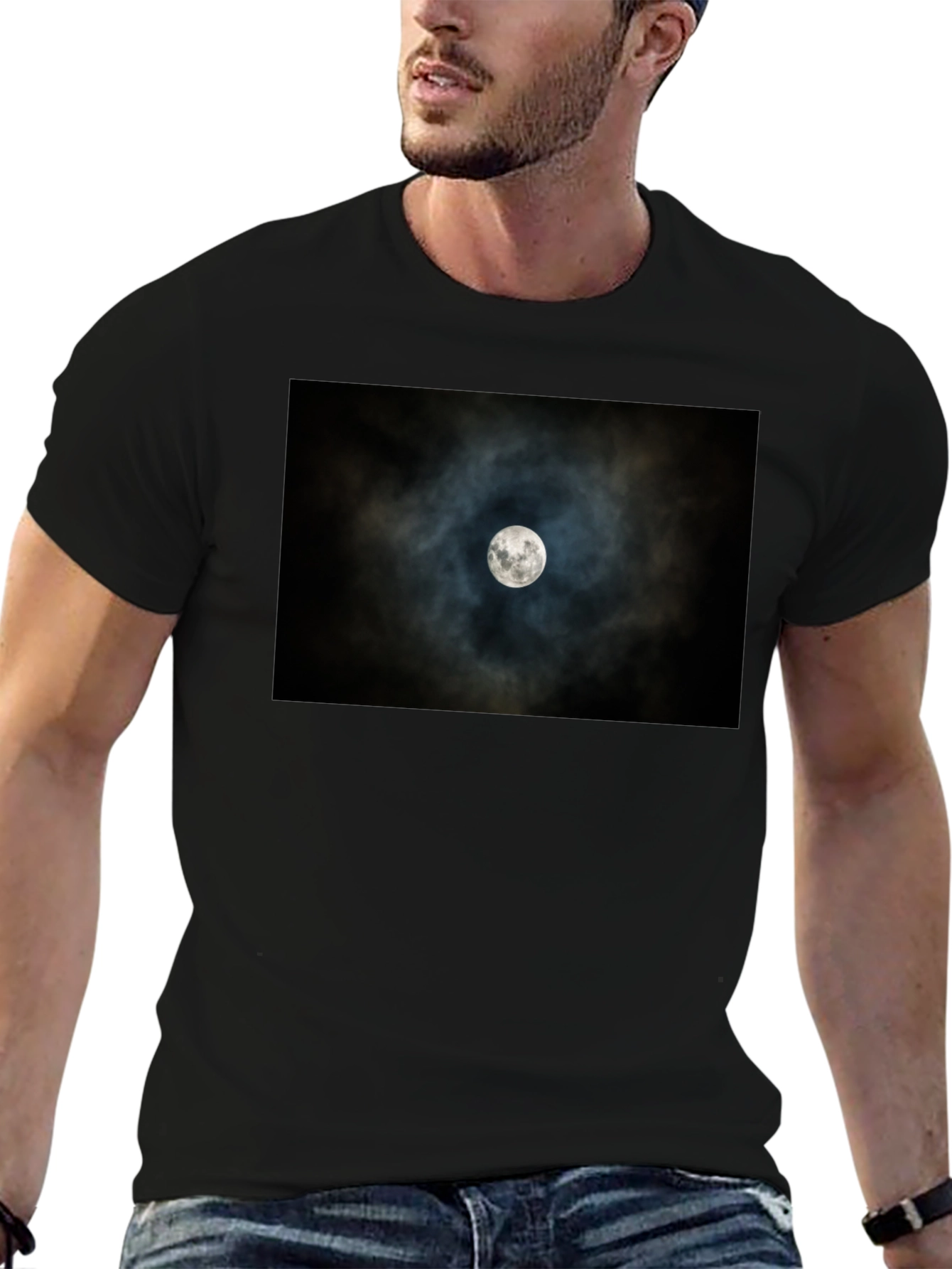 Lunar Eclipse Black Tee - Celestial Style
