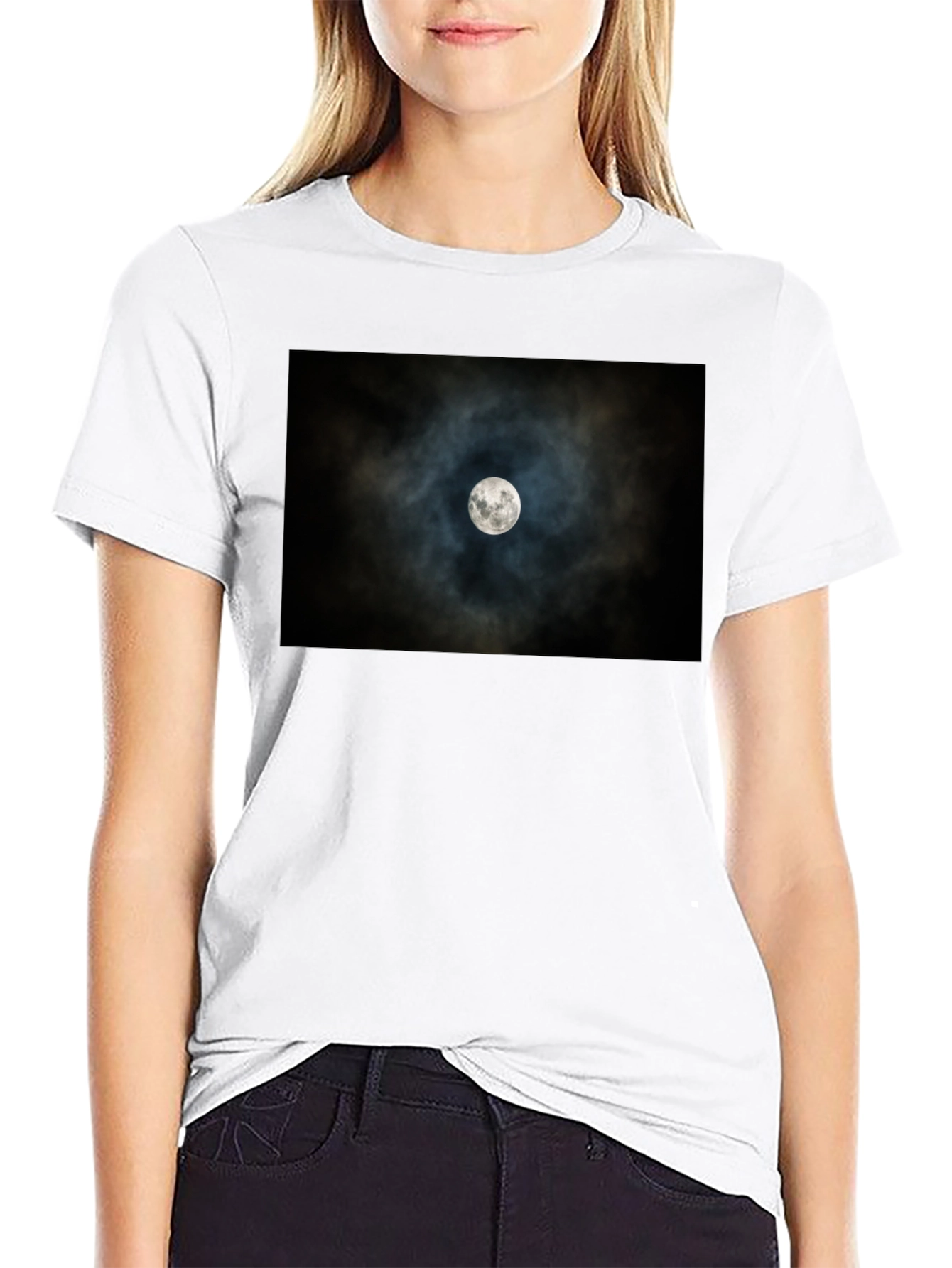 Lunar Eclipse Black Tee - Celestial Style