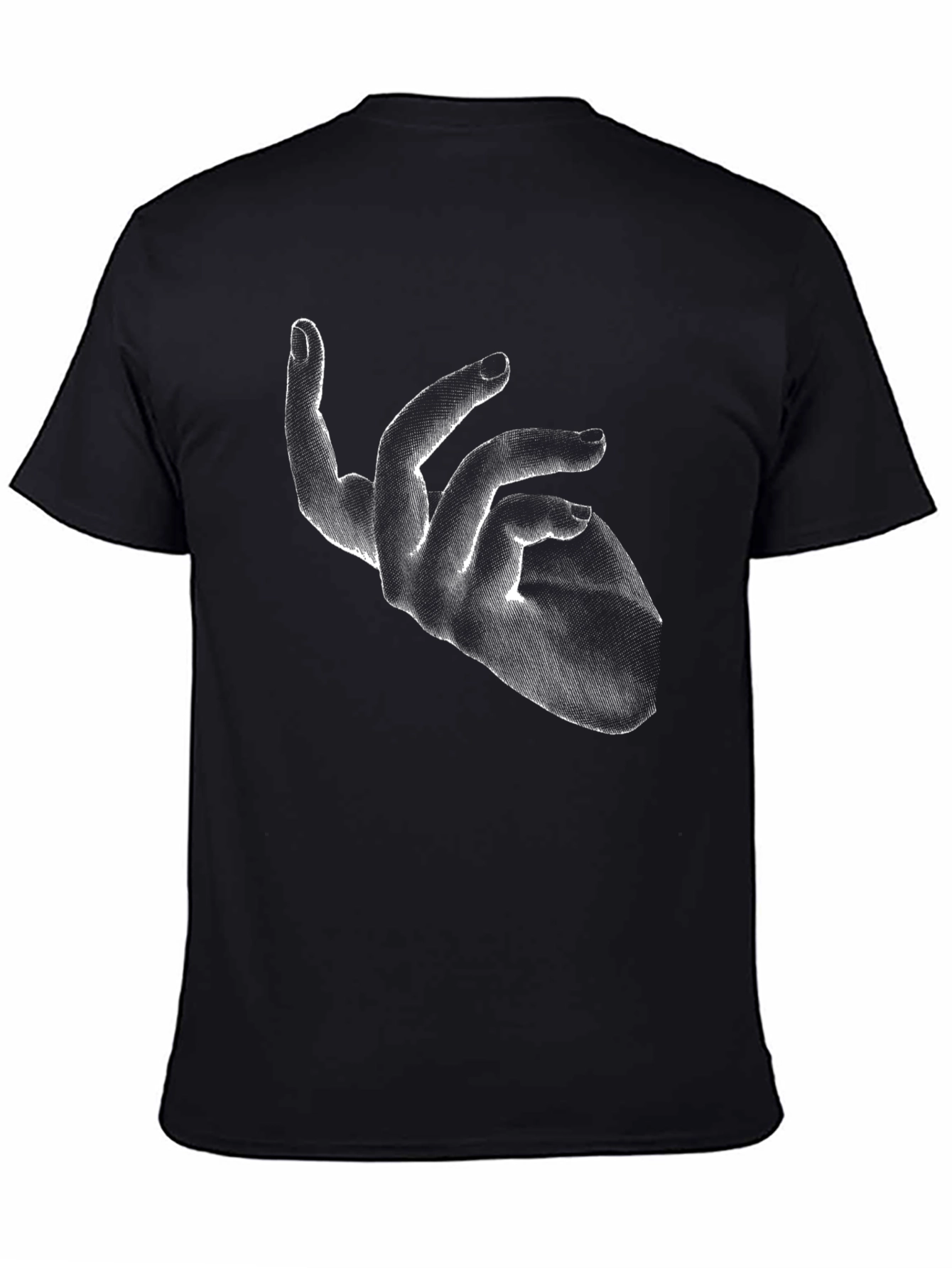 Abstract Hand Graphic Black T-Shirt