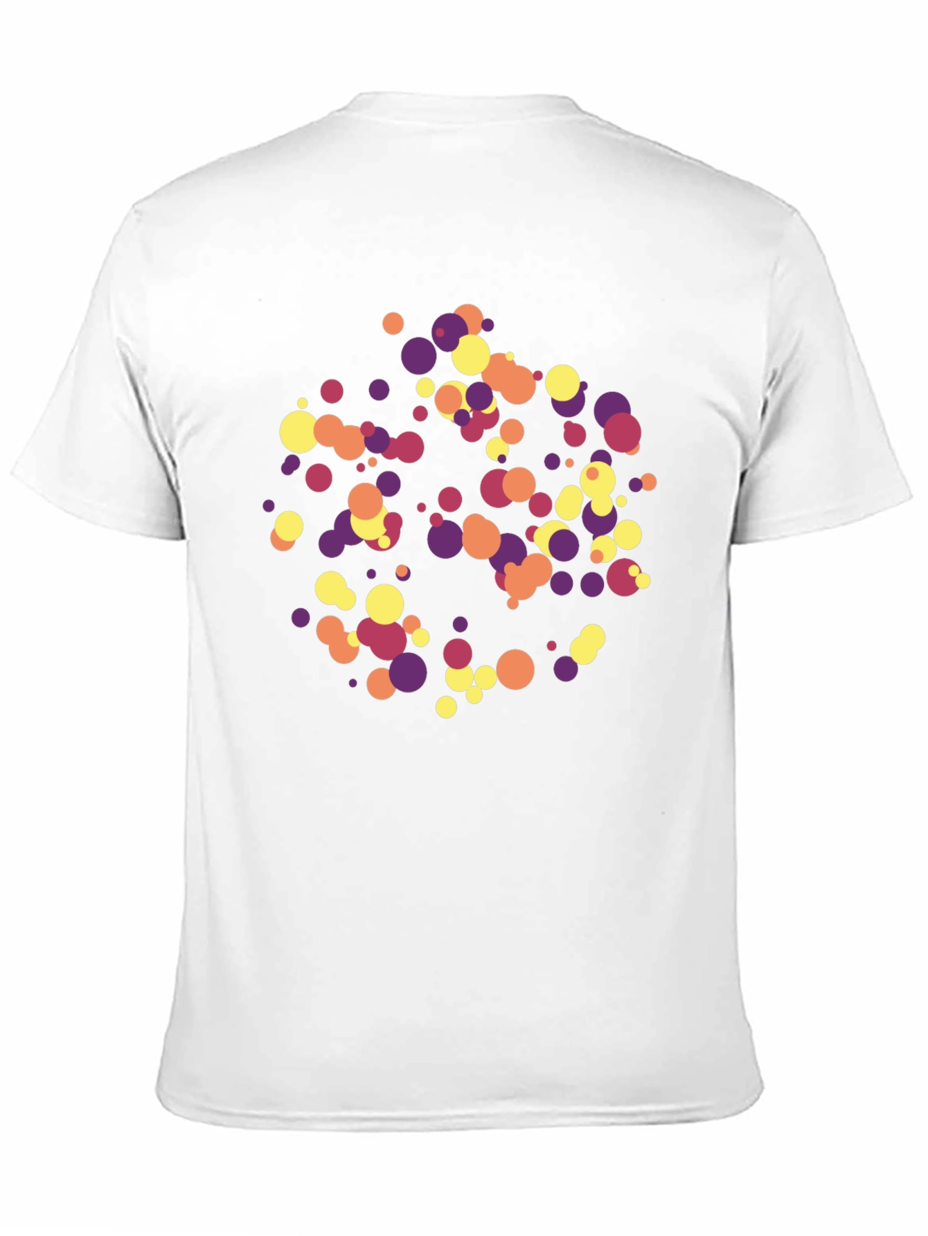 Abstract Circle Pattern Black T-Shirt