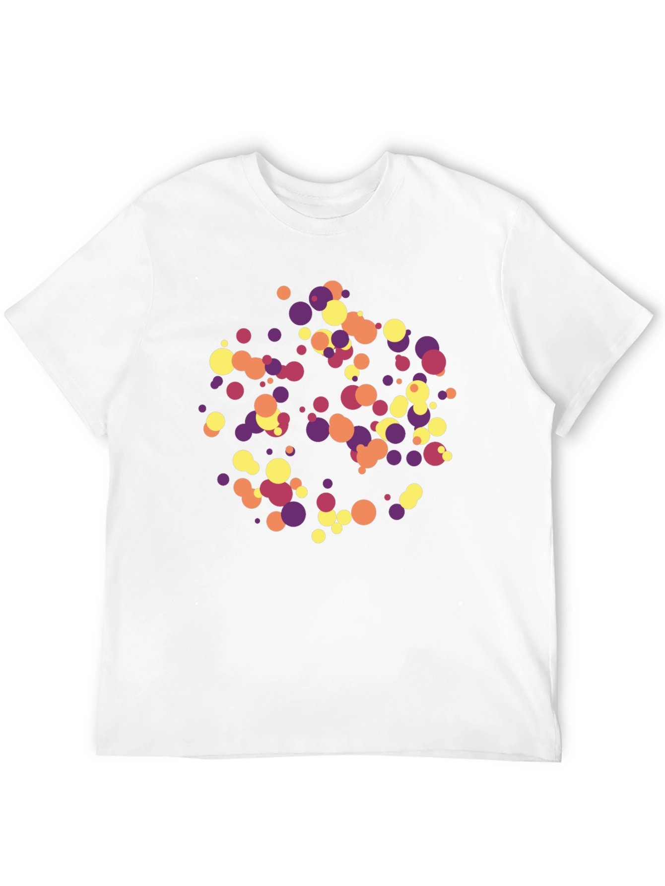 Abstract Circle Pattern Black T-Shirt
