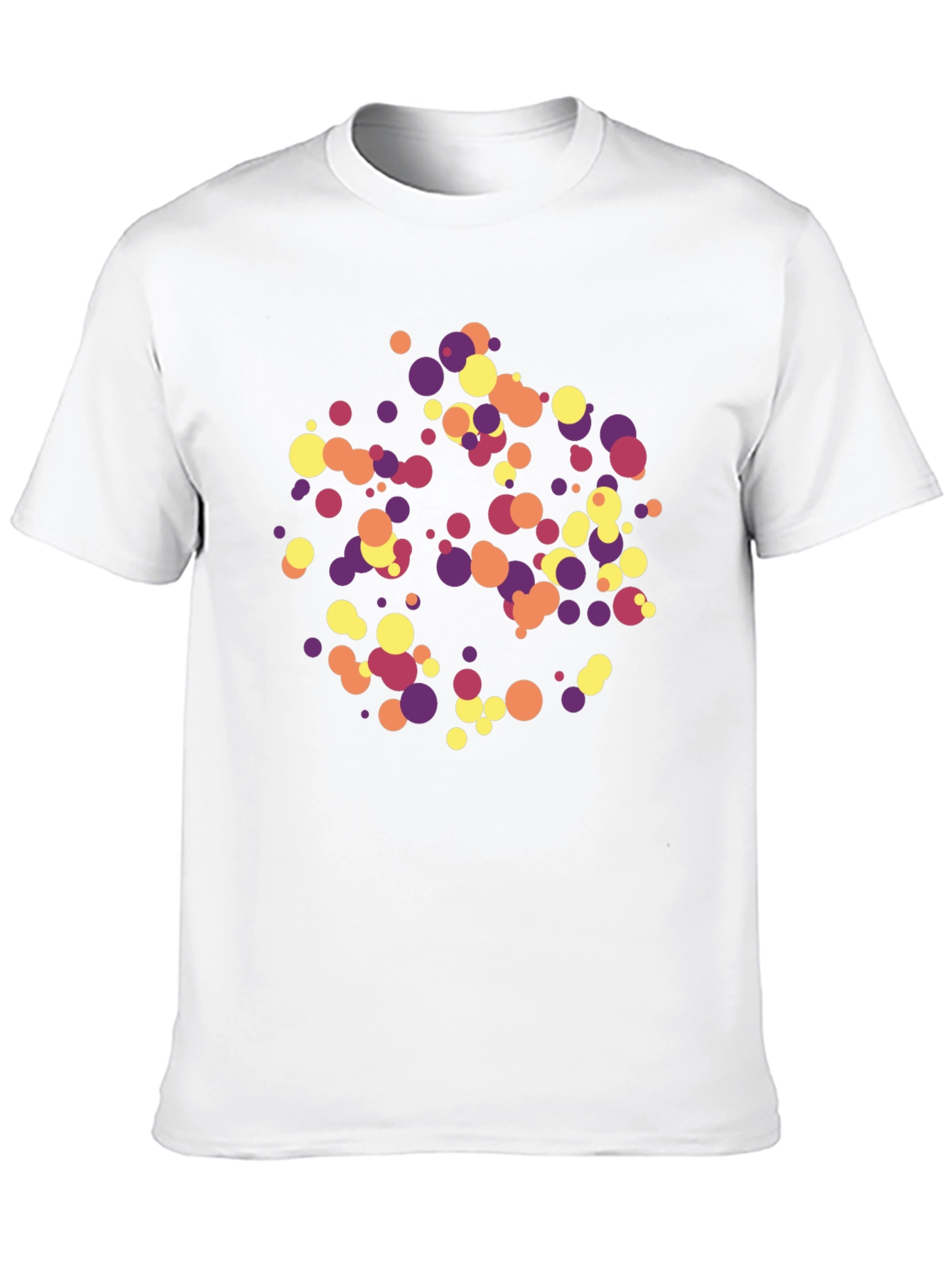 Abstract Circle Pattern Black T-Shirt