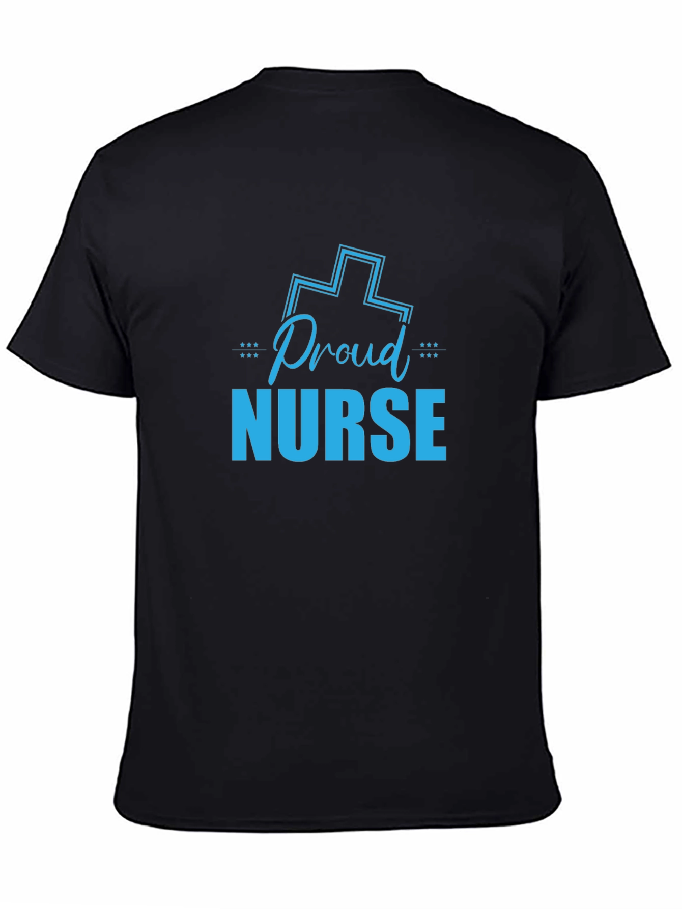 Proud Nurse Graphic T-Shirt - Black Crew Neck