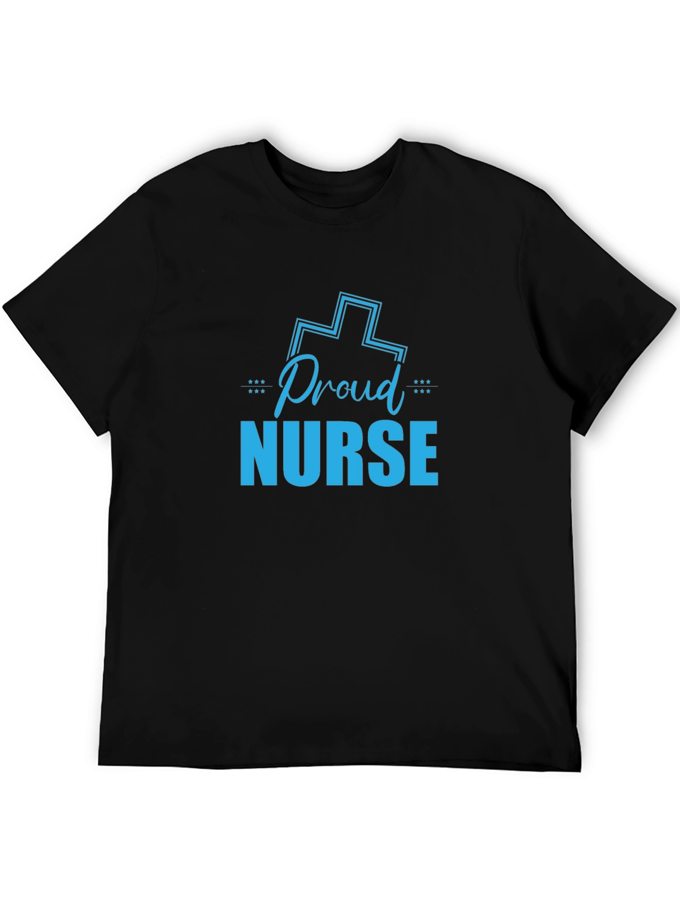 Proud Nurse Graphic T-Shirt - Black Crew Neck