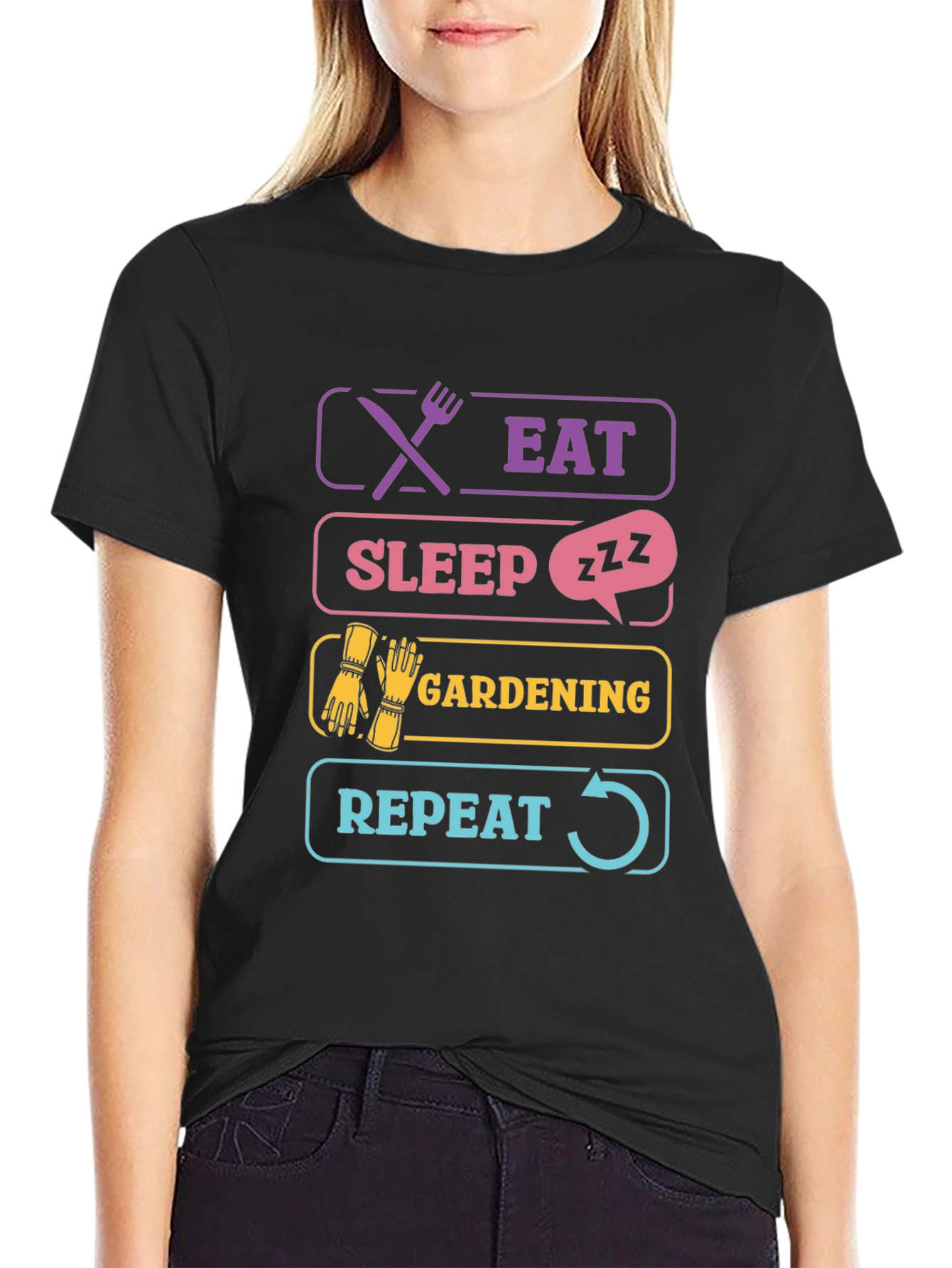 Eat Sleep Gardening Repeat T-Shirt