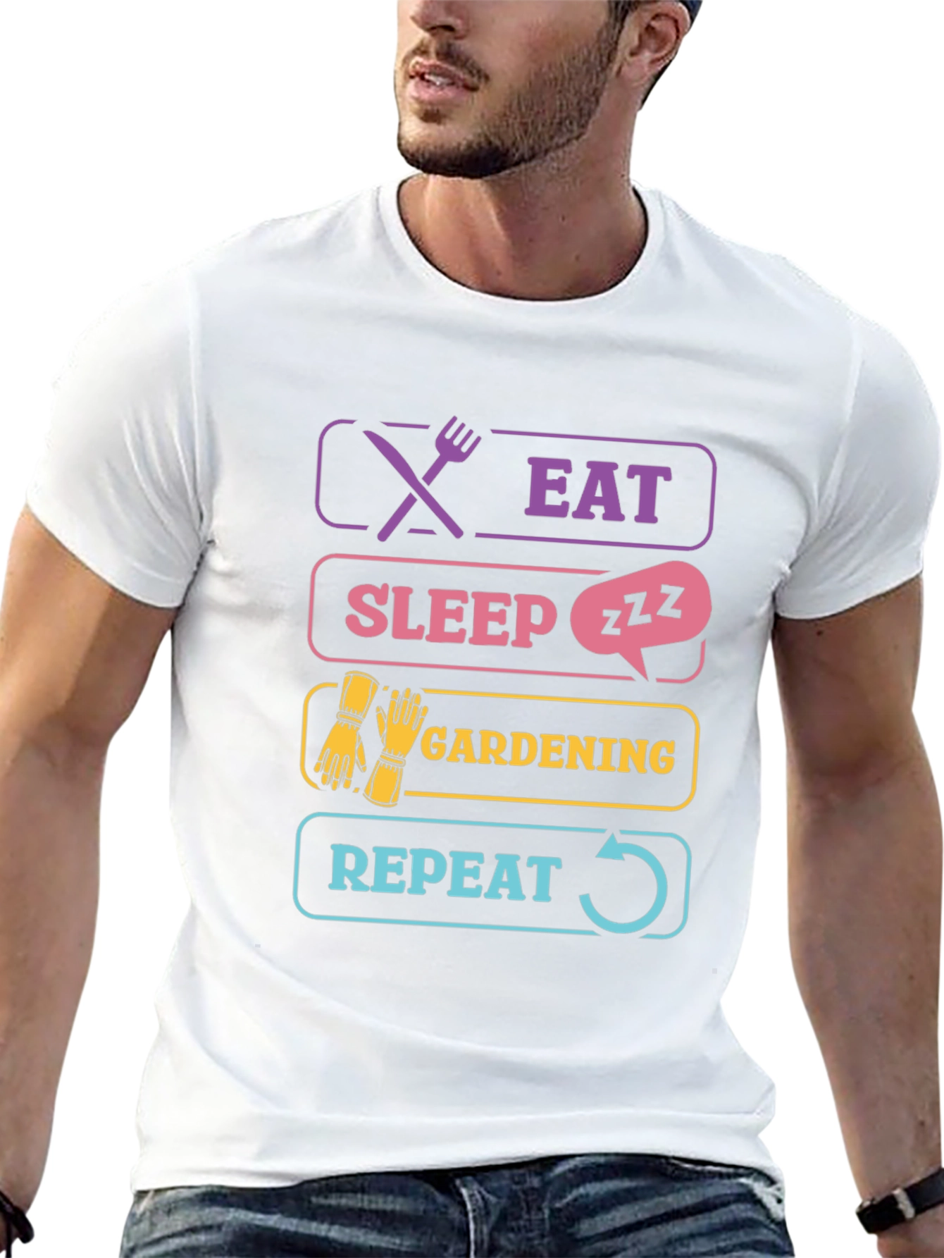 Eat Sleep Gardening Repeat T-Shirt