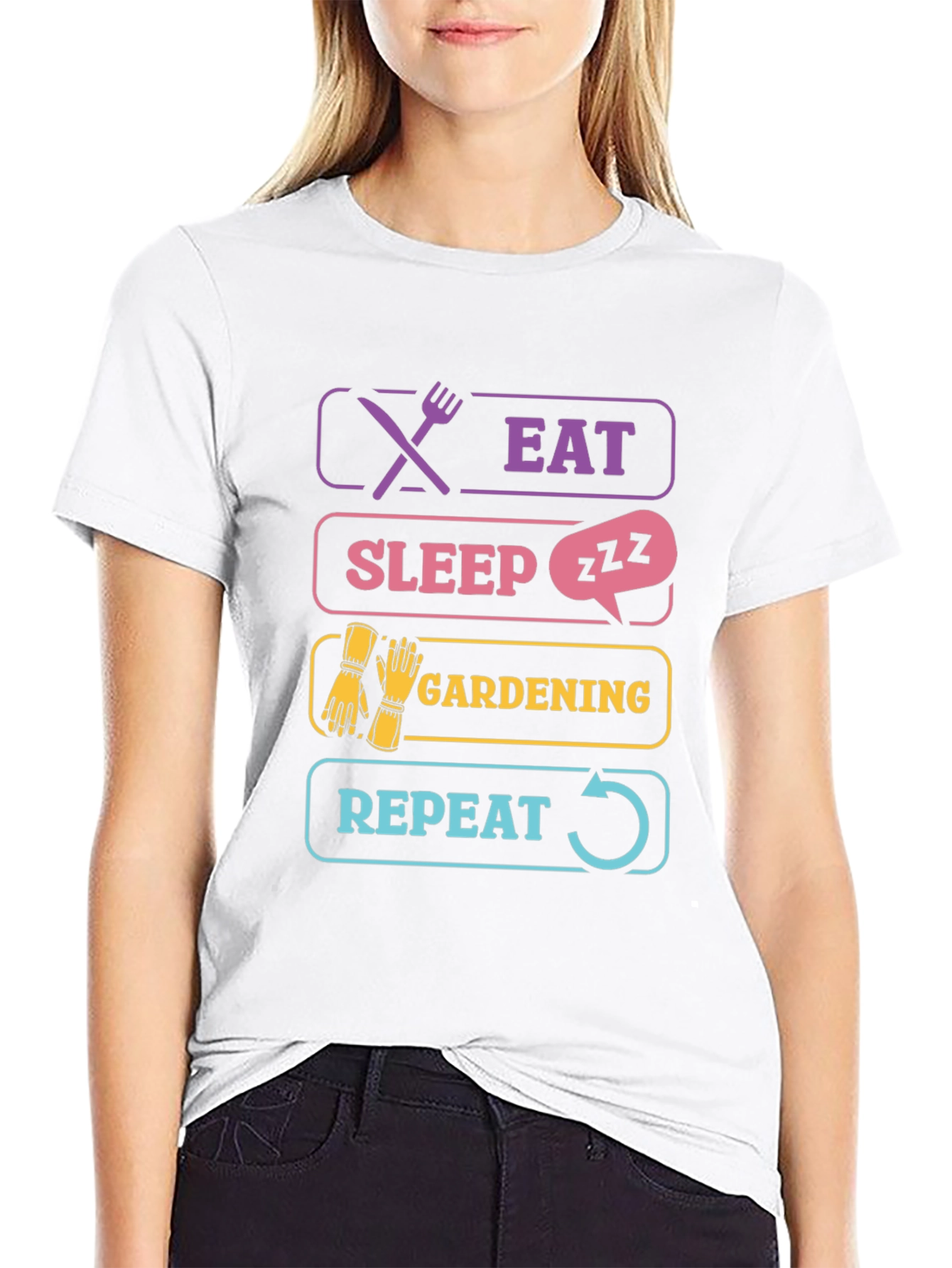 Eat Sleep Gardening Repeat T-Shirt