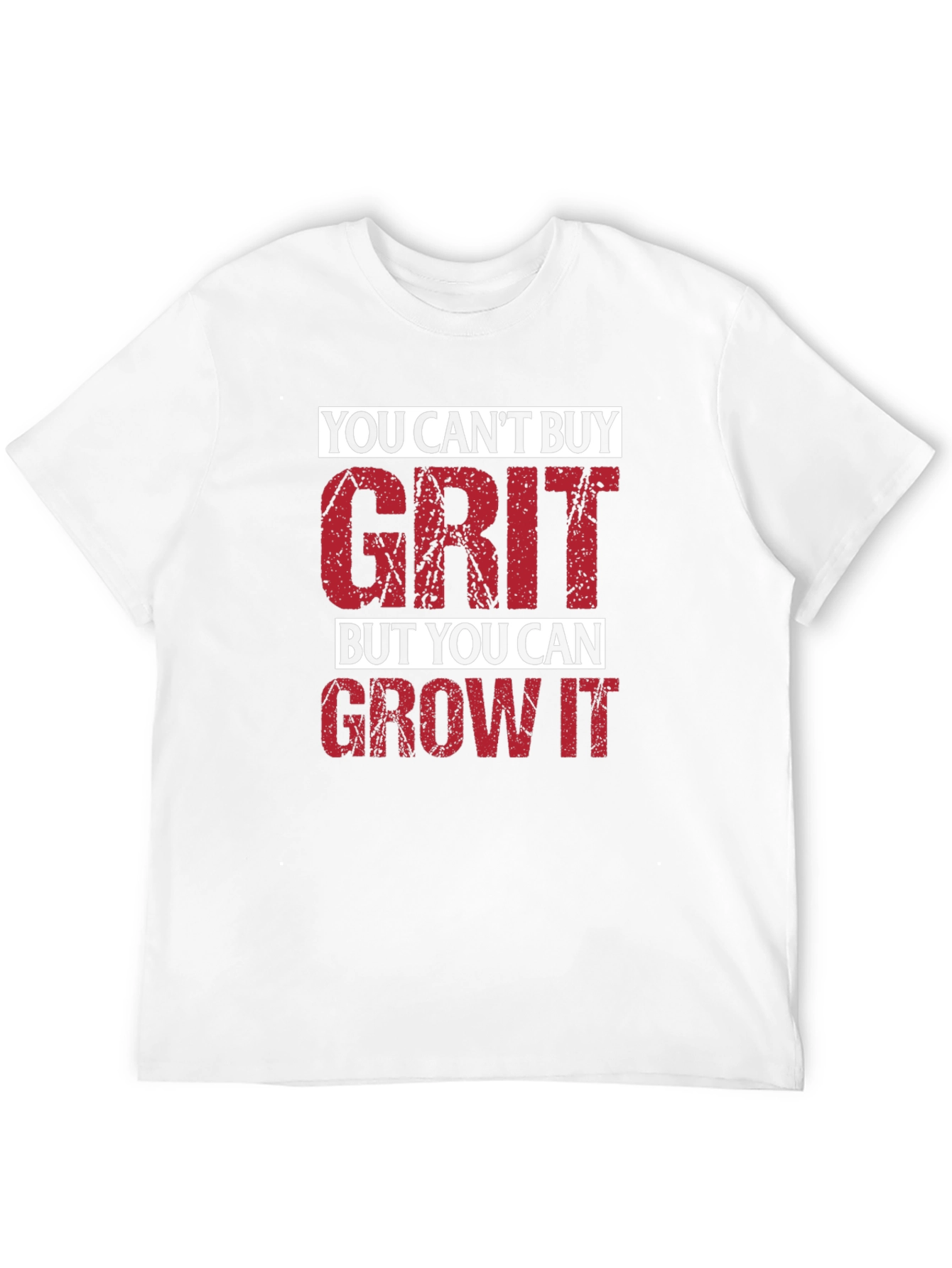 Motivational Grit Graphic T-Shirt - Mens Black Tee