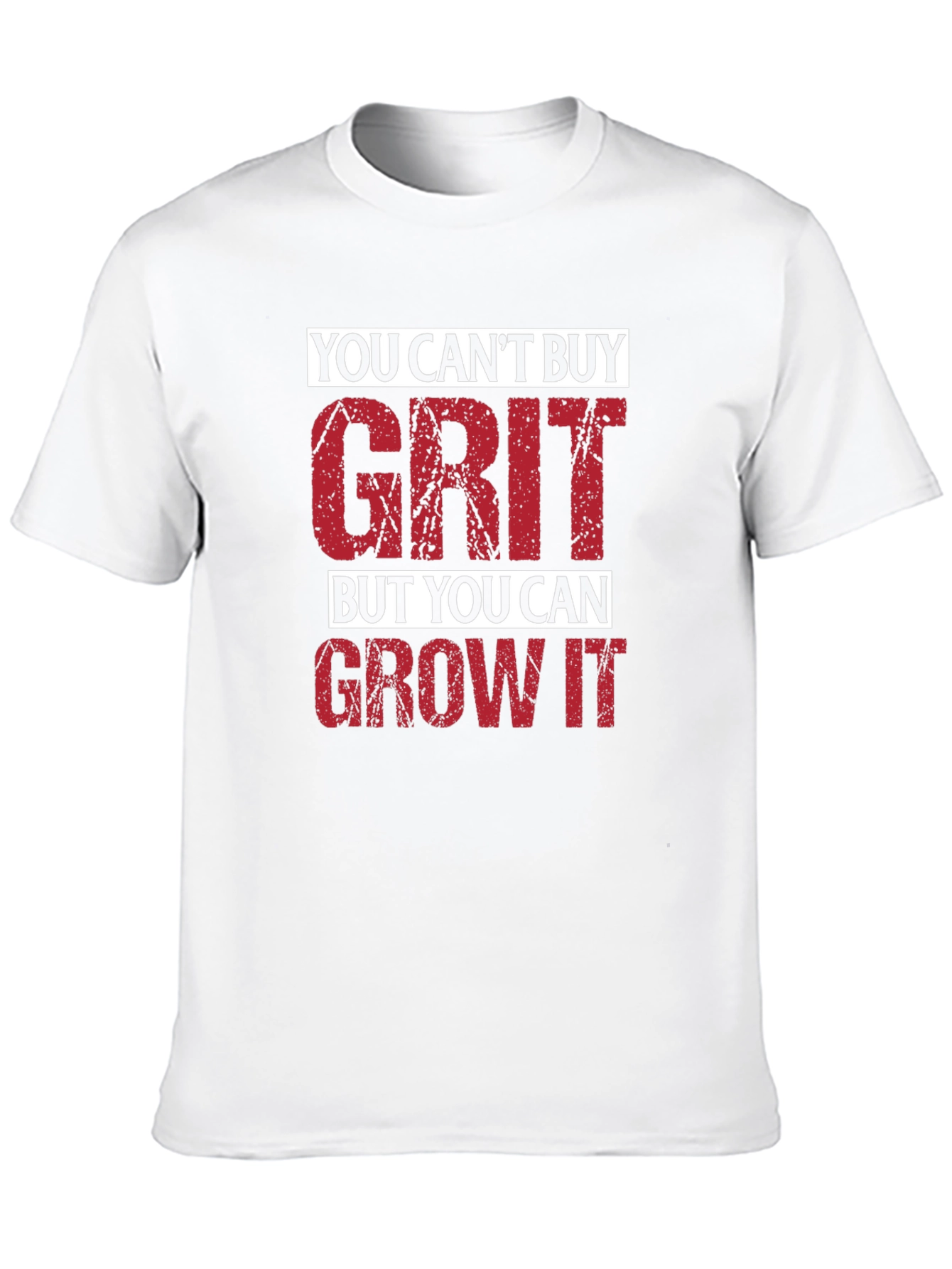 Motivational Grit Graphic T-Shirt - Mens Black Tee