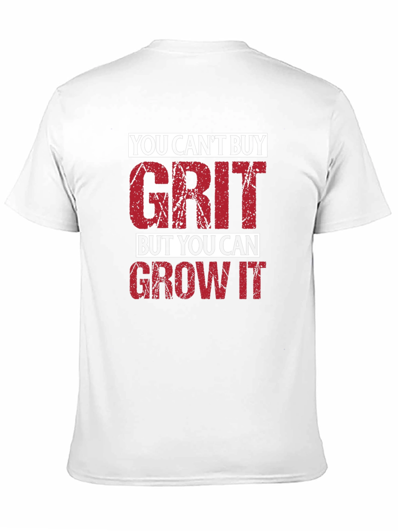 Motivational Grit Graphic T-Shirt - Mens Black Tee