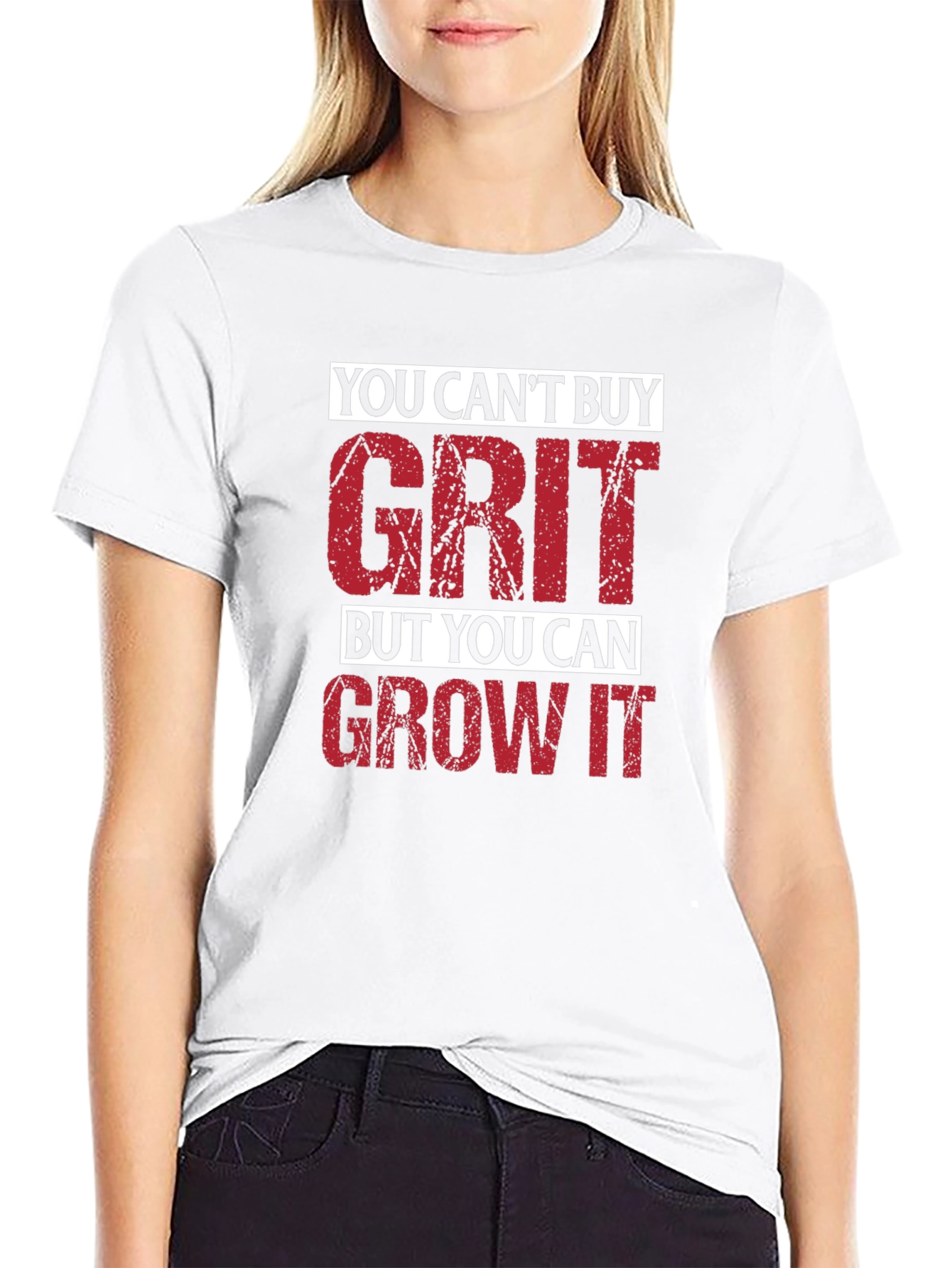 Motivational Grit Graphic T-Shirt - Mens Black Tee