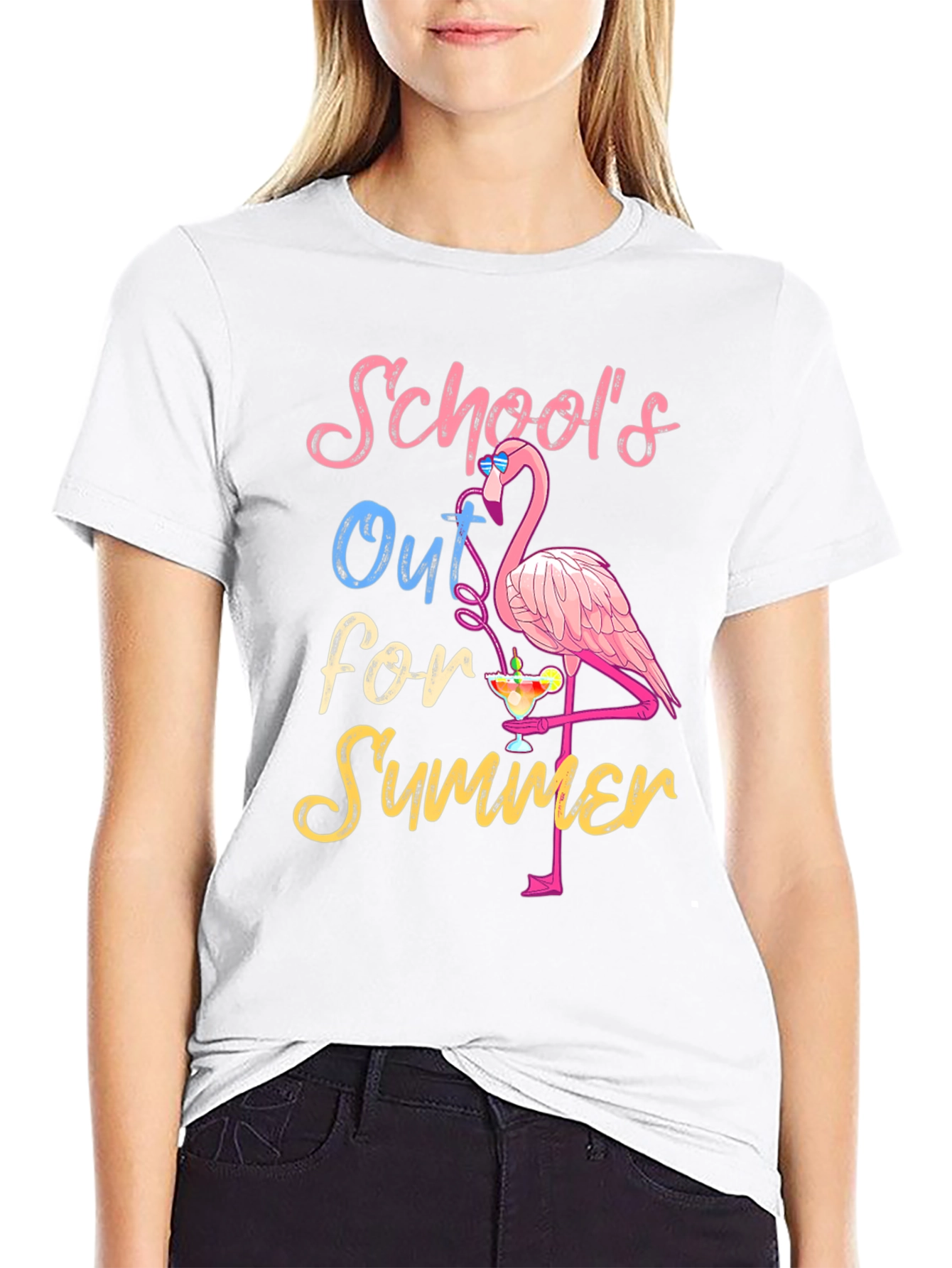 Schools Out for Summer Flamingo T-Shirt