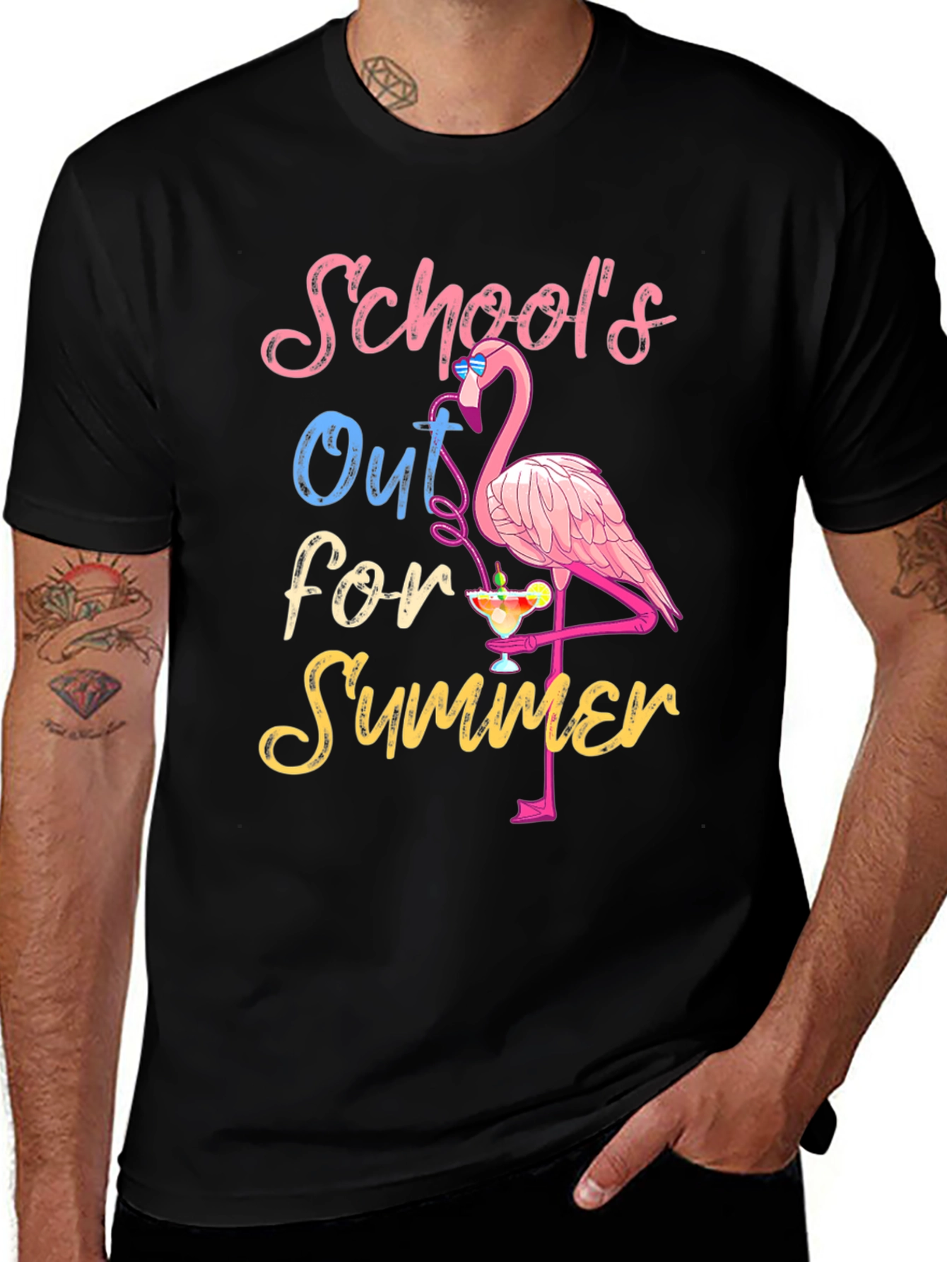 Schools Out for Summer Flamingo T-Shirt