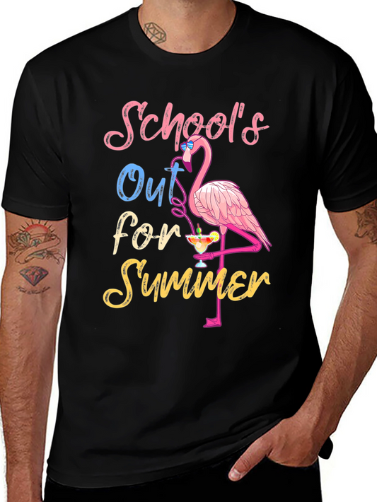 Schools Out for Summer Flamingo T-Shirt