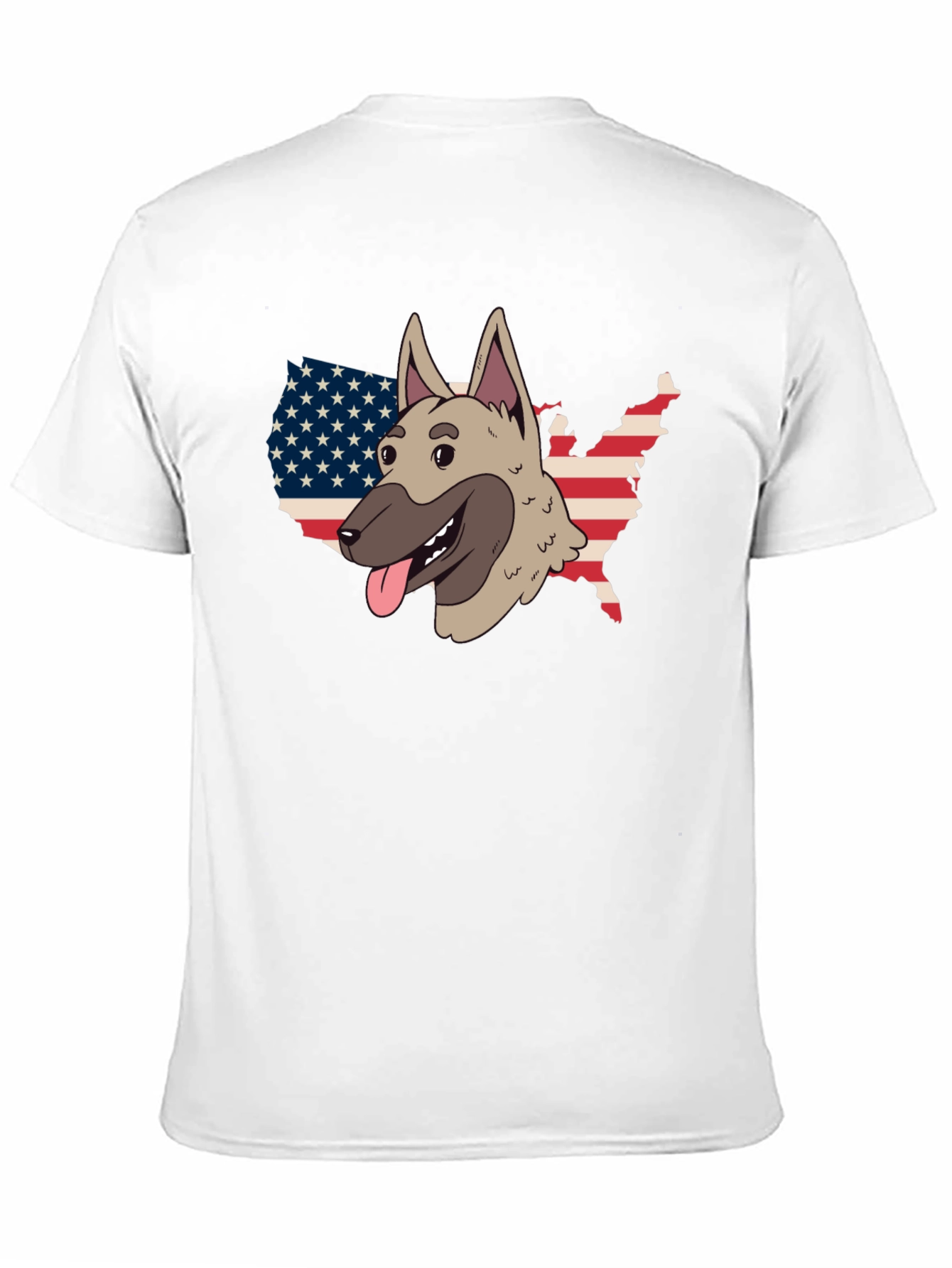 Dog USA Flag Patriotic Graphic Tee