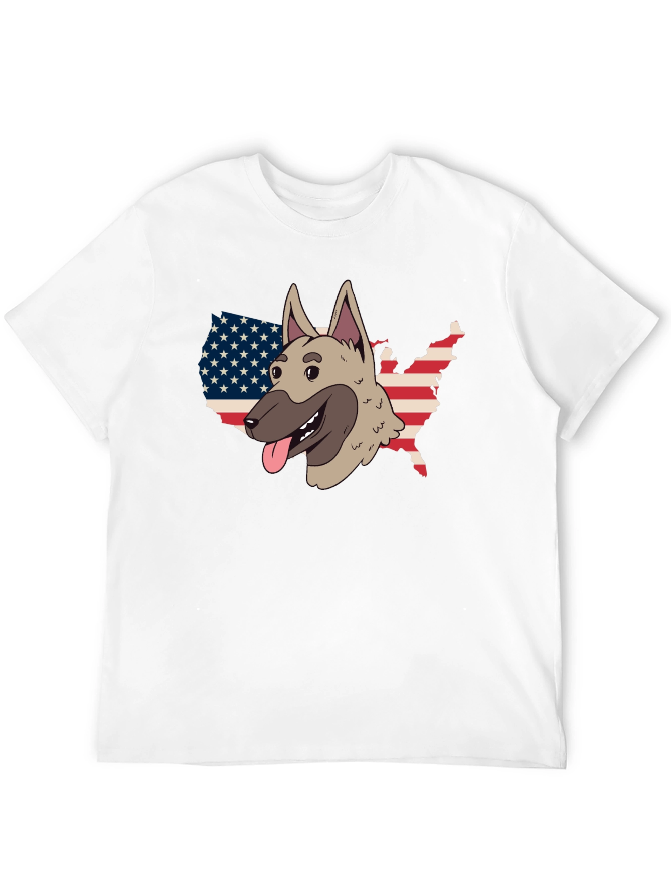 Dog USA Flag Patriotic Graphic Tee