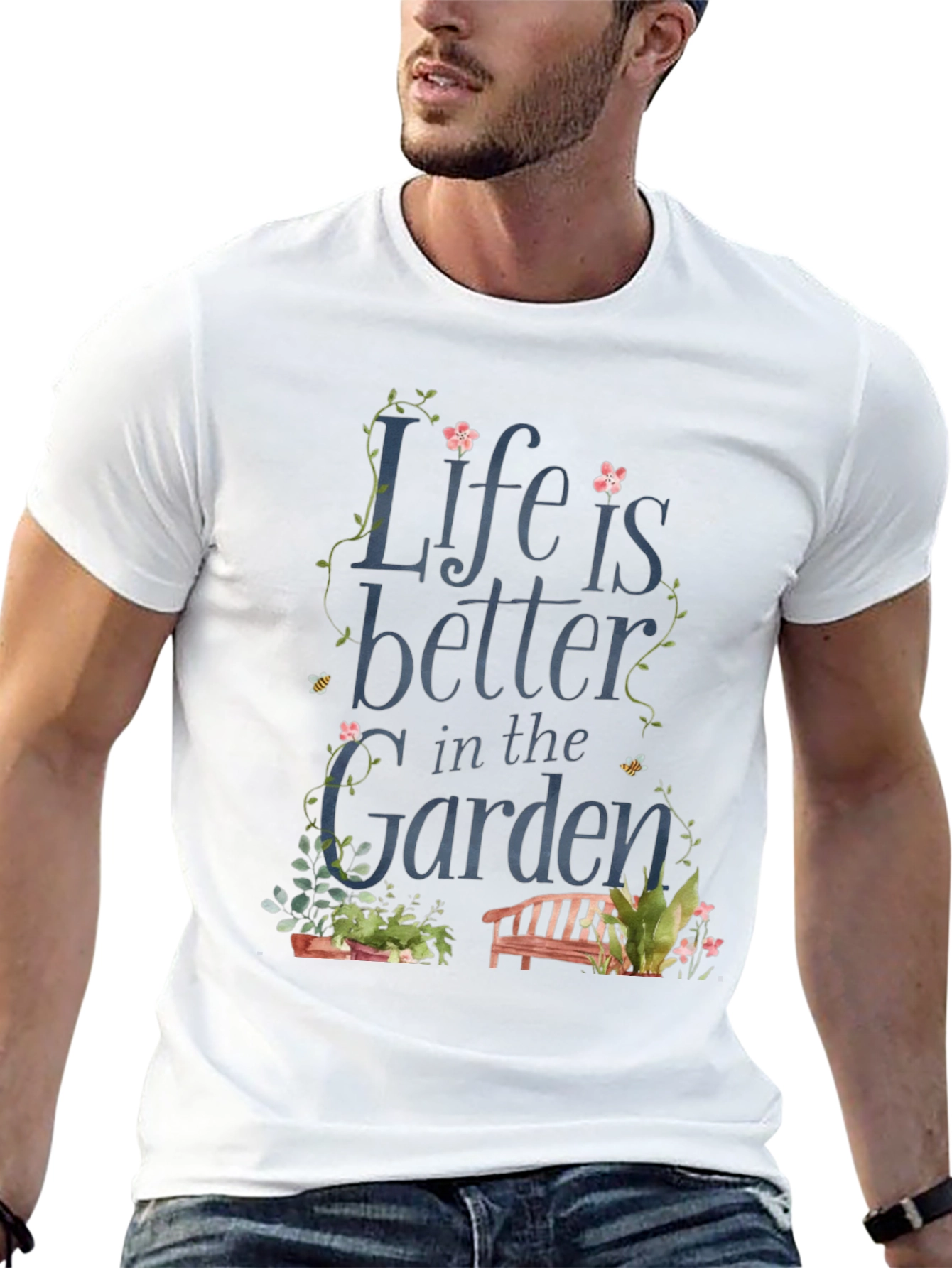 Life is Better in the Garden Black T-Shirt