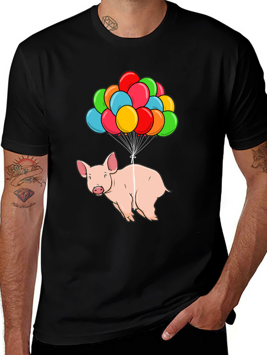 Flying Pig T-Shirt - Balloon Animal Graphic Tee