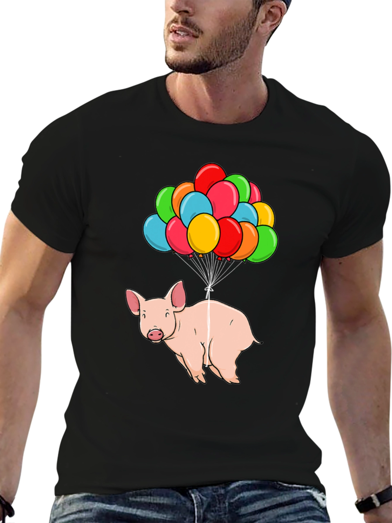 Flying Pig T-Shirt - Balloon Animal Graphic Tee