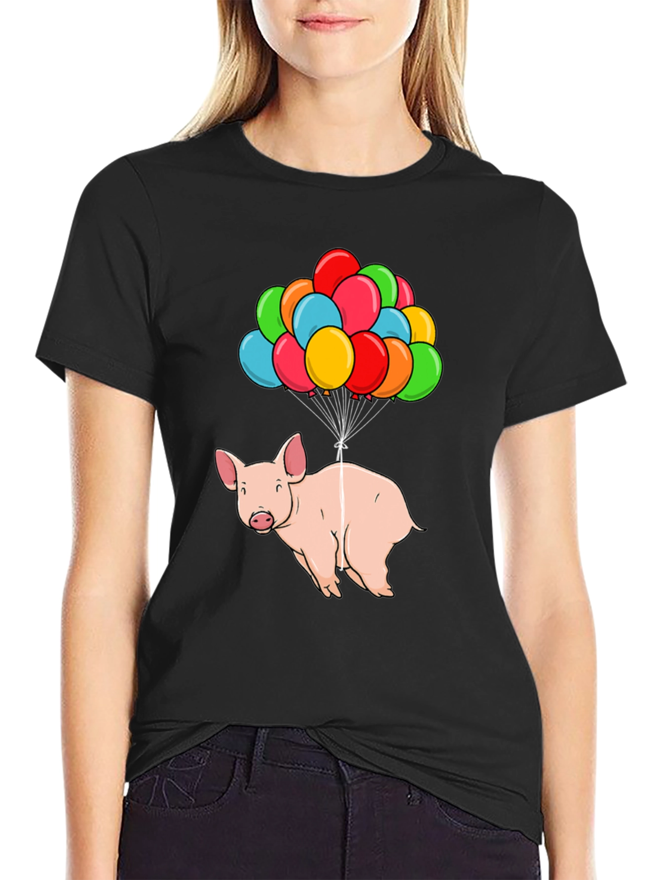 Flying Pig T-Shirt - Balloon Animal Graphic Tee