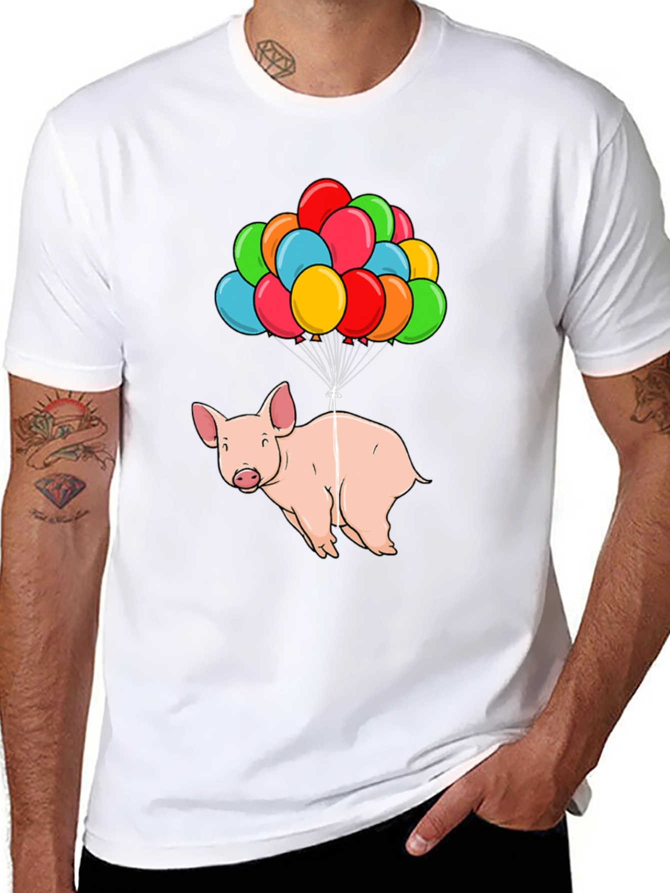 Flying Pig T-Shirt - Balloon Animal Graphic Tee