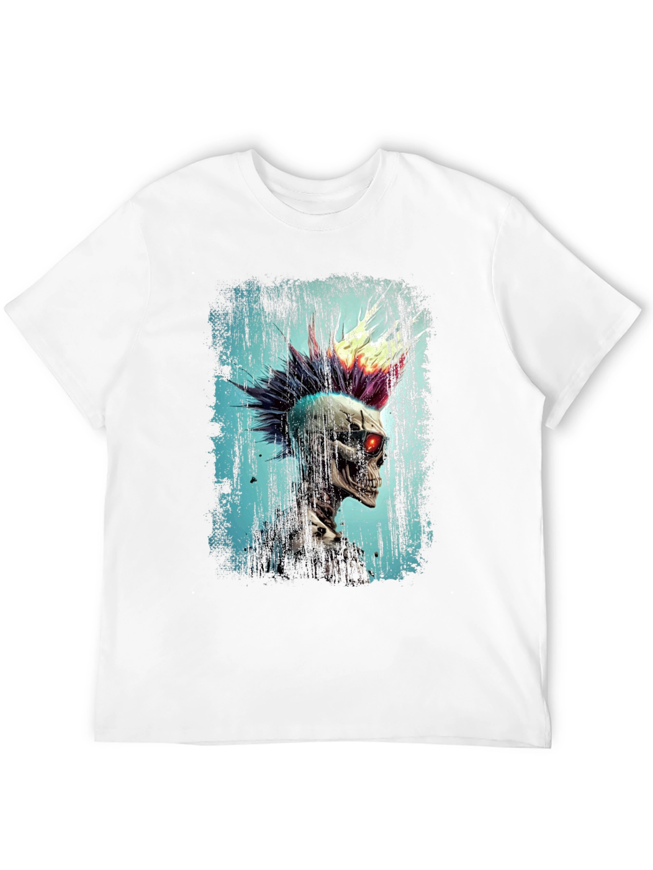 Punk Skeleton Graphic Tee - Edgy Style
