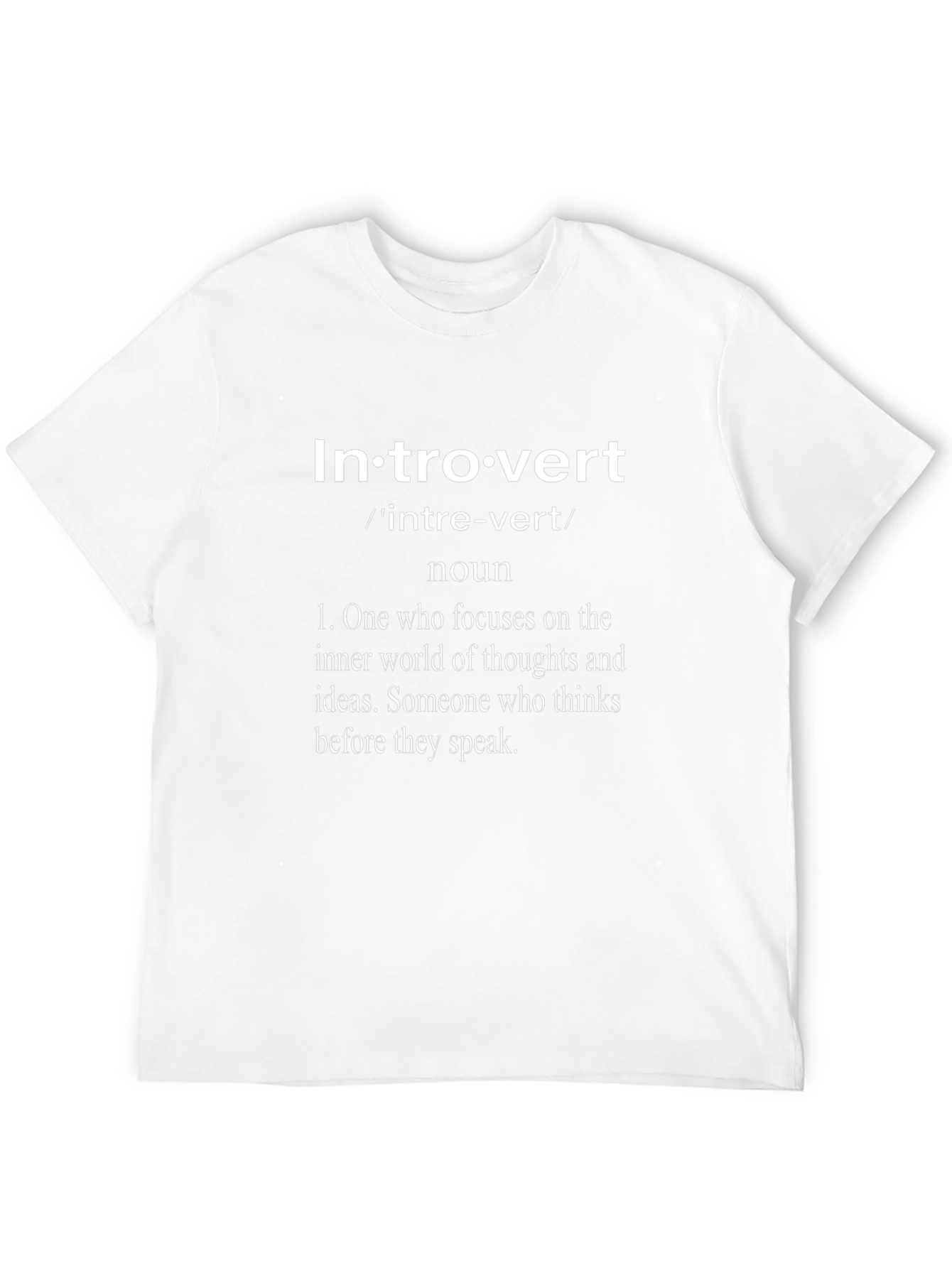 Introvert Definition T-Shirt - Black Cotton Tee