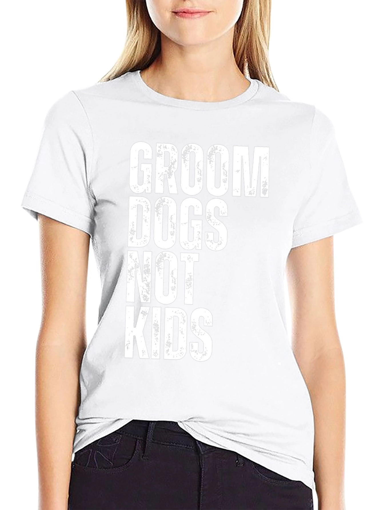 Groom Dogs Not Kids Graphic Tee
