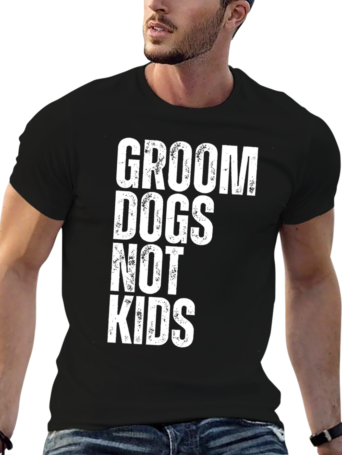 Groom Dogs Not Kids Graphic Tee