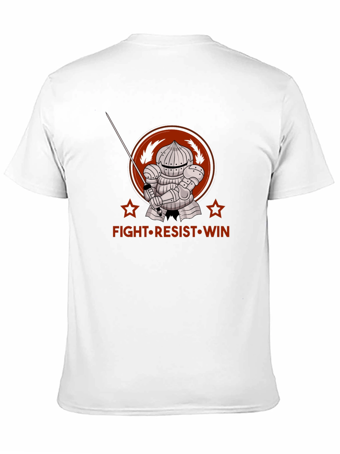 Fight Resist Win Knight Graphic Tee - Black