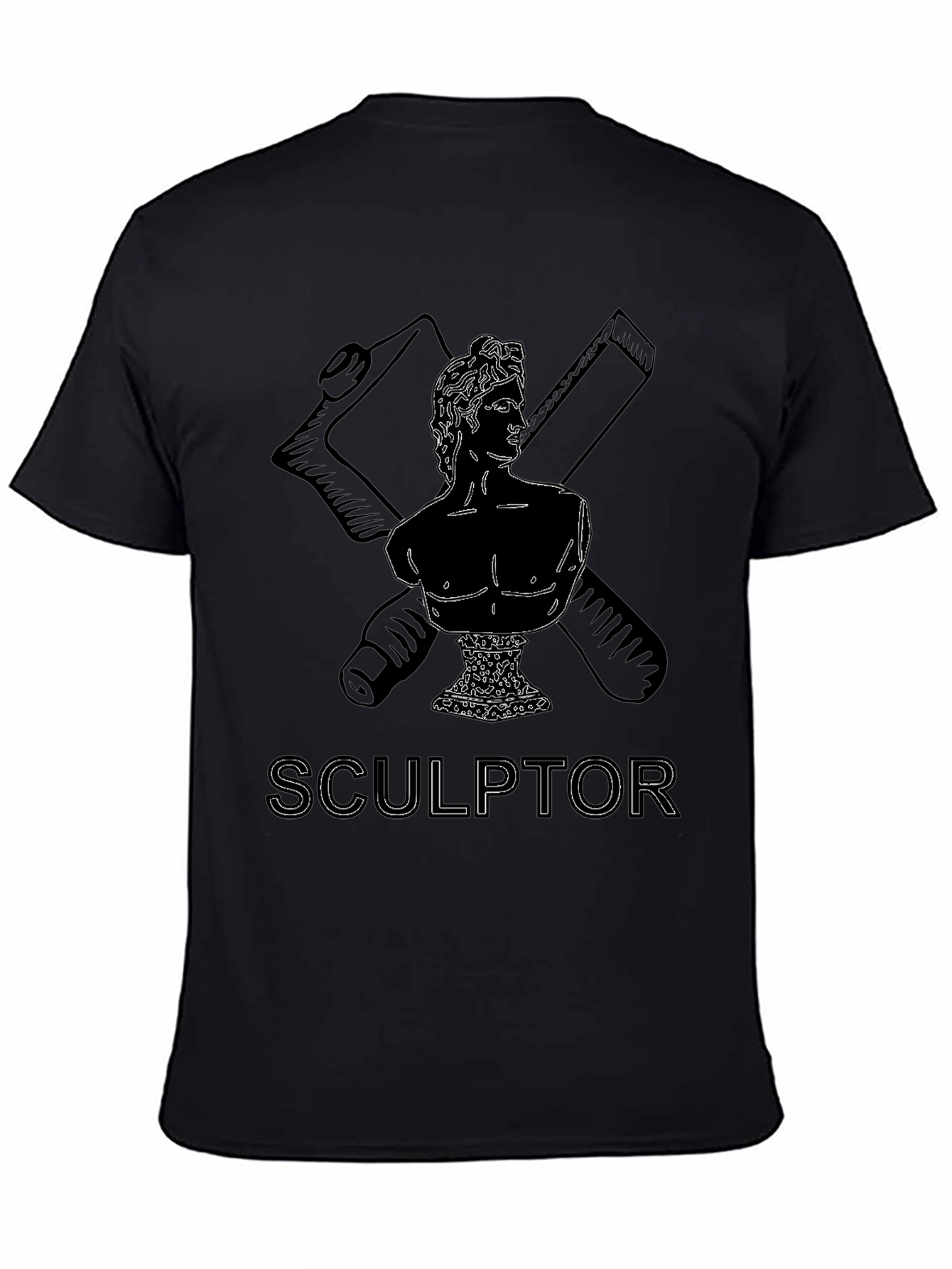 Sculptor Bust Graphic Tee - Black