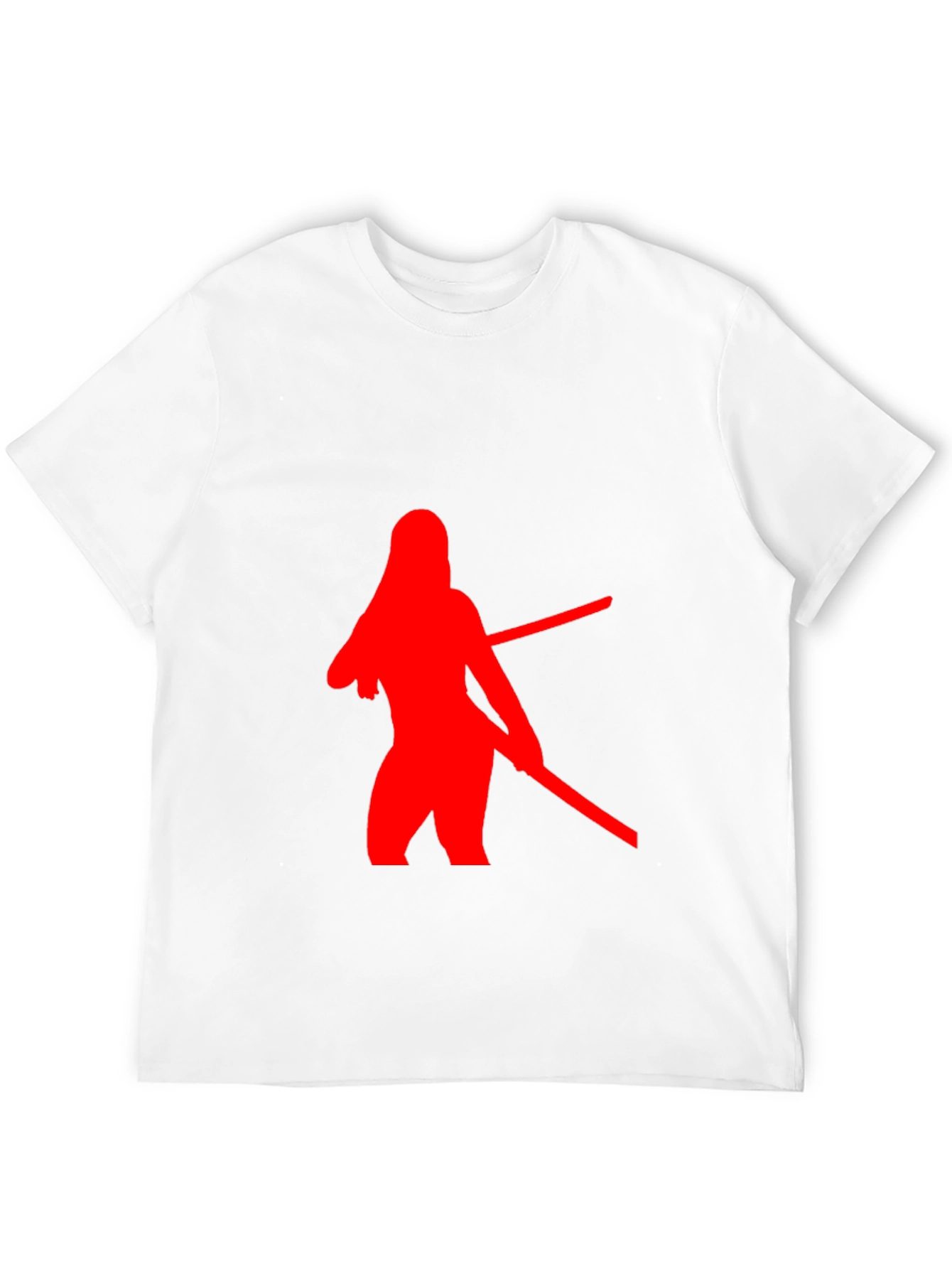 Red Silhouette Graphic Black T-Shirt