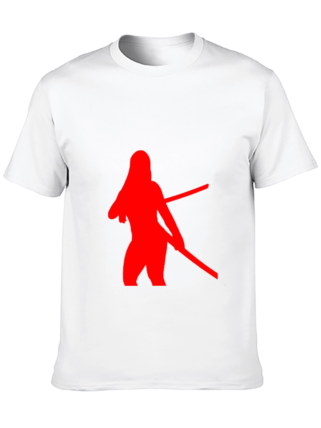 Red Silhouette Graphic Black T-Shirt
