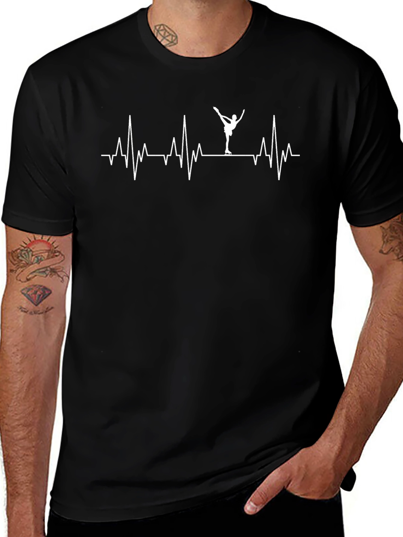 Figure Skating Heartbeat T-Shirt